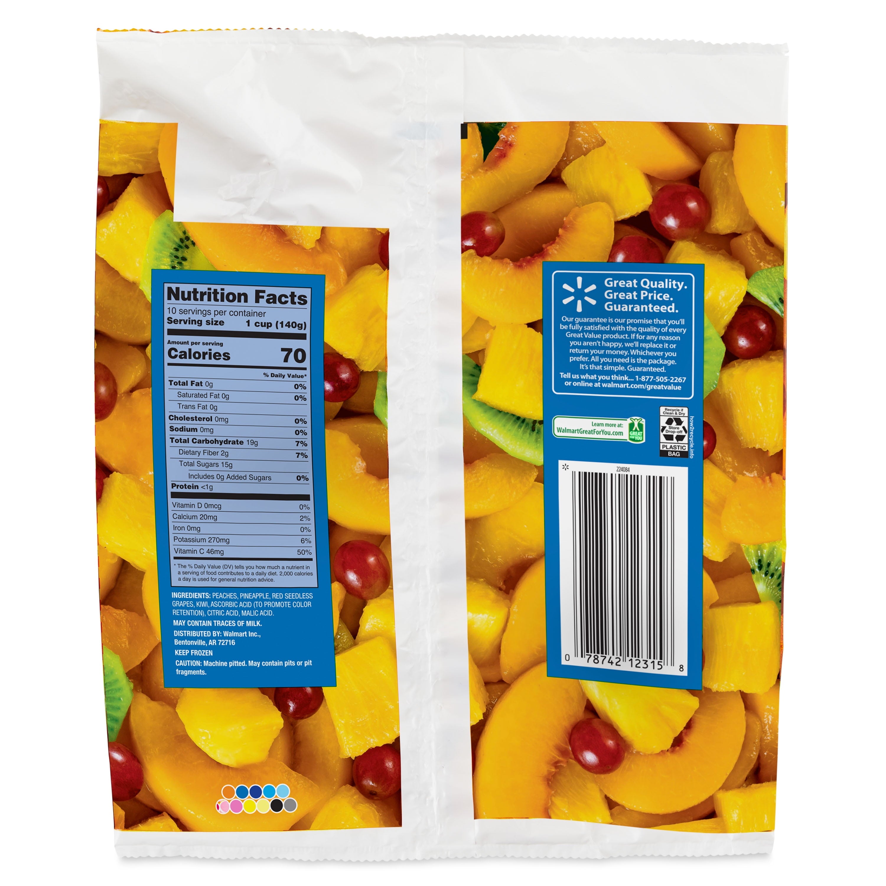 Great Value Fruit Salad Blend Frozen 48 Oz