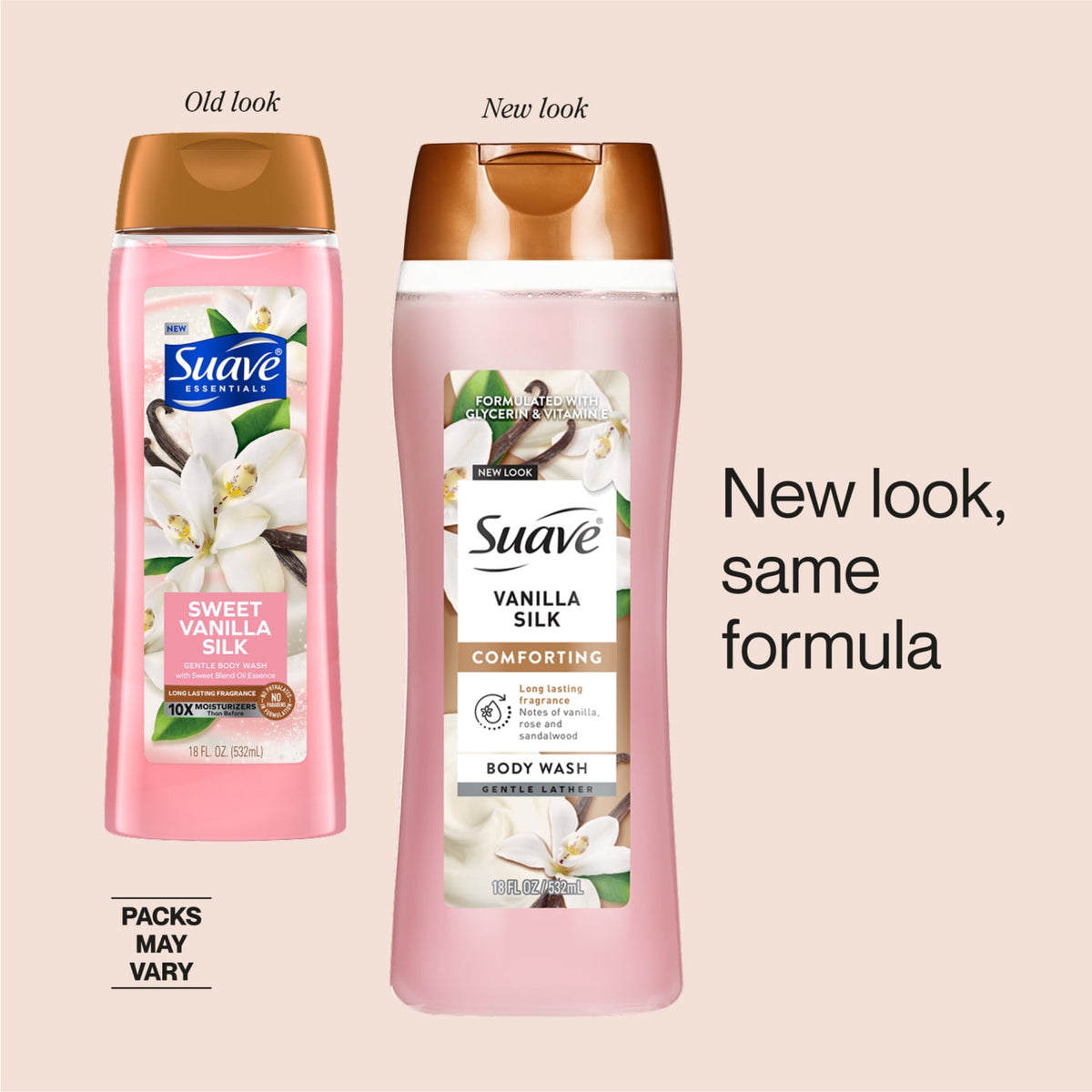 Suave Vanilla Silk Moisturizing Body Wash with Glycerin & Vitamin E 18 fl oz