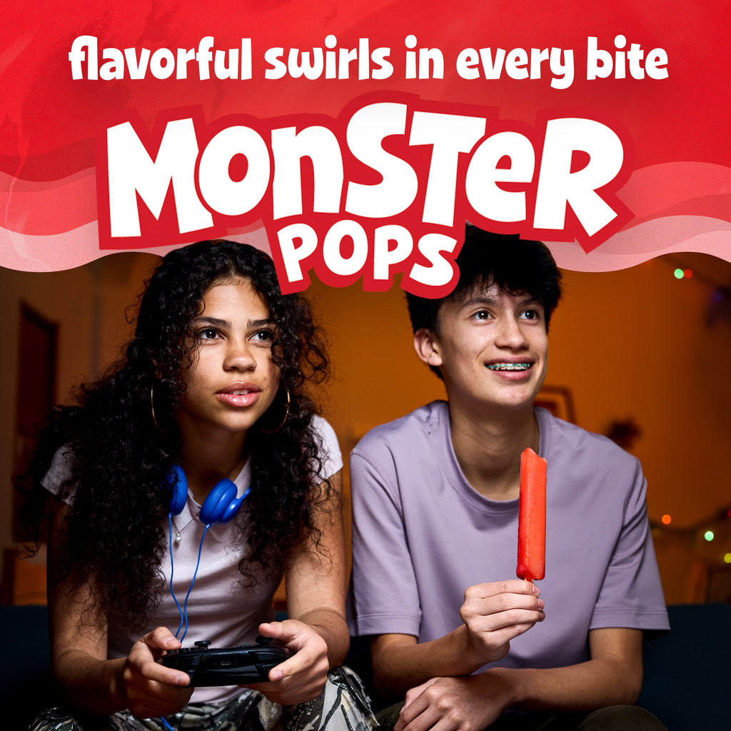 Budget Saver Monster Pops Strawberry Lovers 12 Count 36 Fl Oz