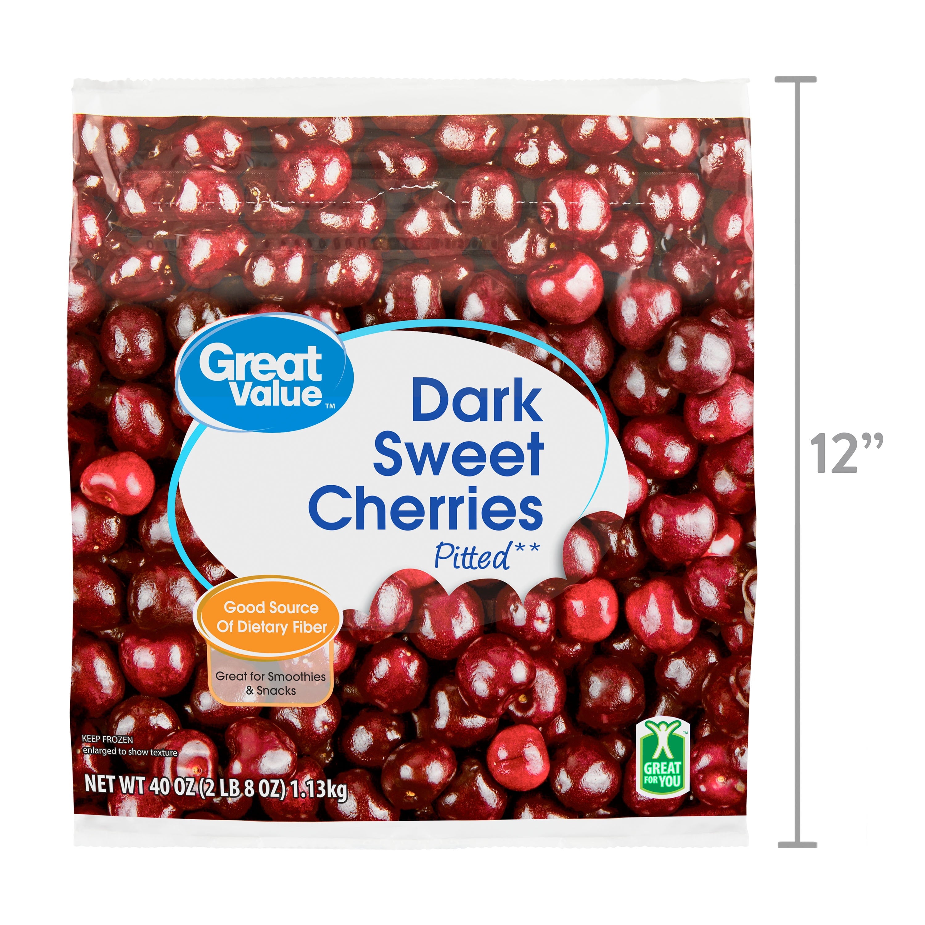 Great Value Pitted Dark Sweet Cherries Frozen 40 Oz