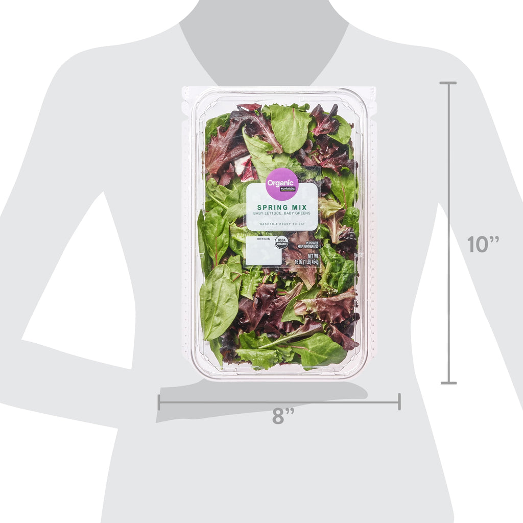 Fresh Organic Spring Mix Salad Blend 16 Oz Clam Shell