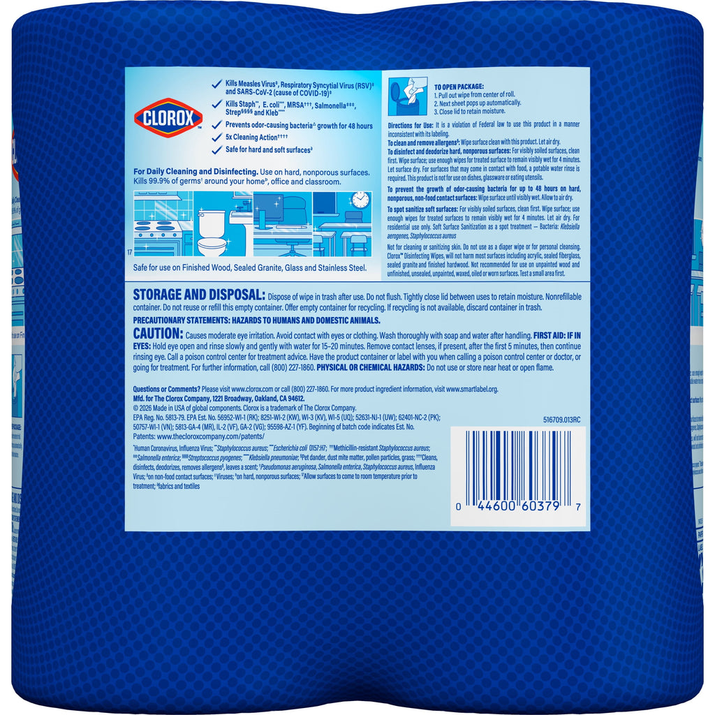 Clorox Disinfecting Cleaning Wipes Back to School Variety Pack 75 Count Pack of 2