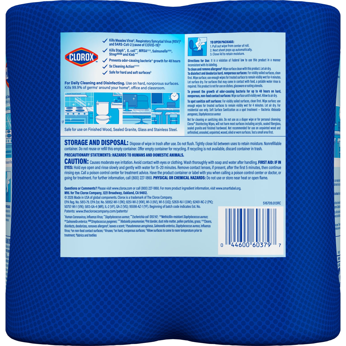 Clorox Disinfecting Cleaning Wipes Back to School Variety Pack 75 Count Pack of 2