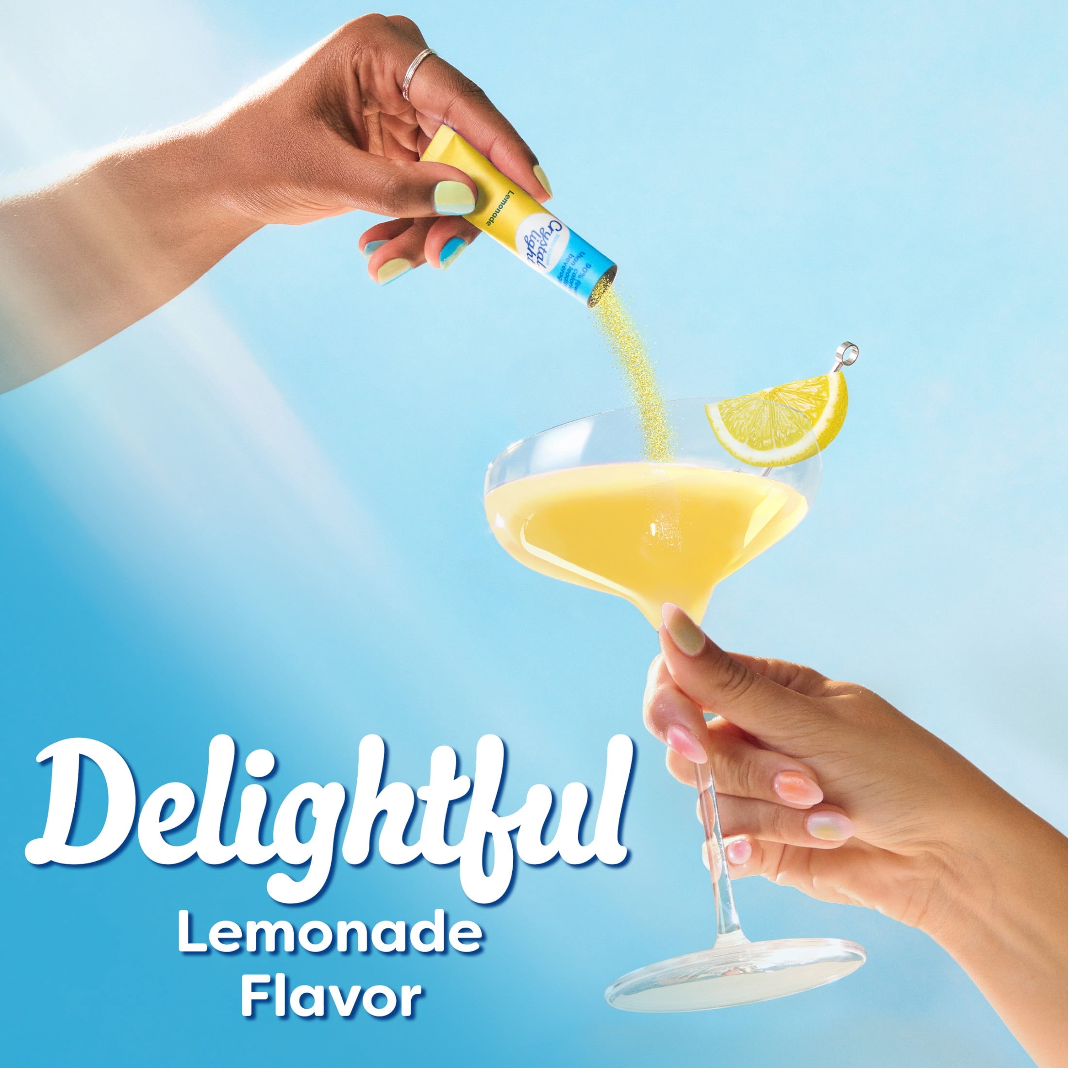 Crystal Light On The Go Naturally Decaffeinated Zero Sugar Lemonade Drink Mix 1.4 oz 10 Count