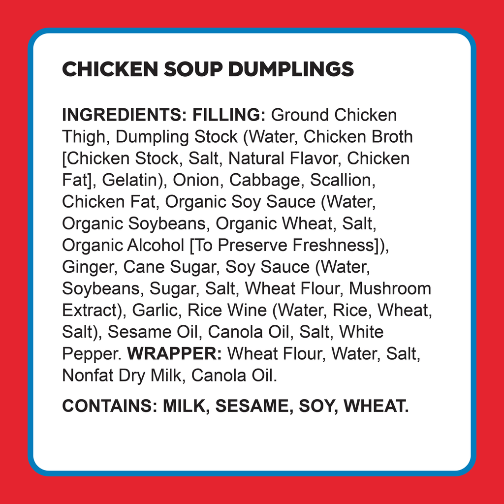 Wow Bao Chicken Soup Dumplings 6 Pieces Frozen 6 Oz