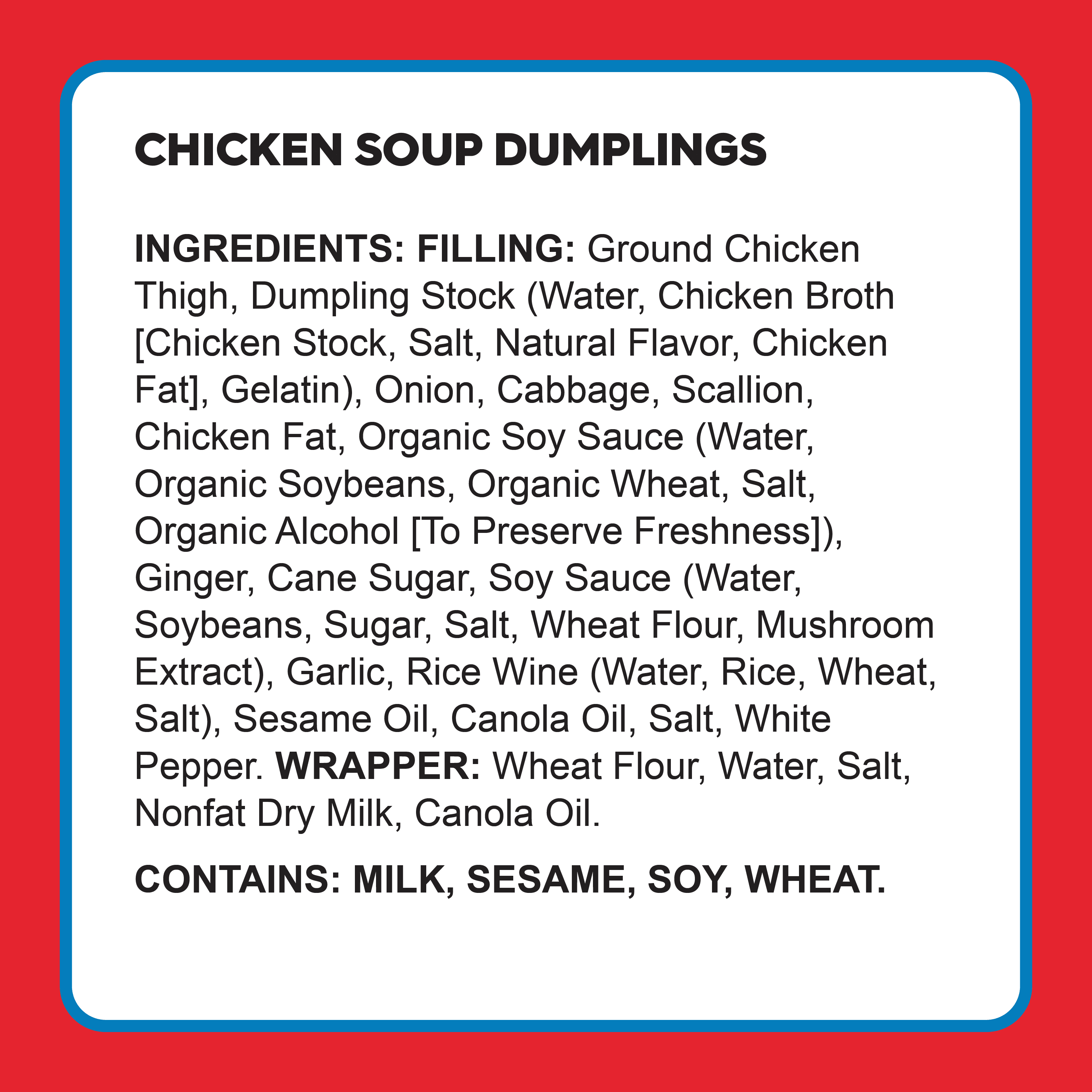 Wow Bao Chicken Soup Dumplings 6 Pieces Frozen 6 Oz