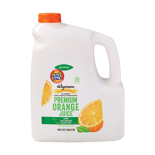 Wegmans Premium No Pulp Orange Juice, FAMILY PACK 128 fl. oz.