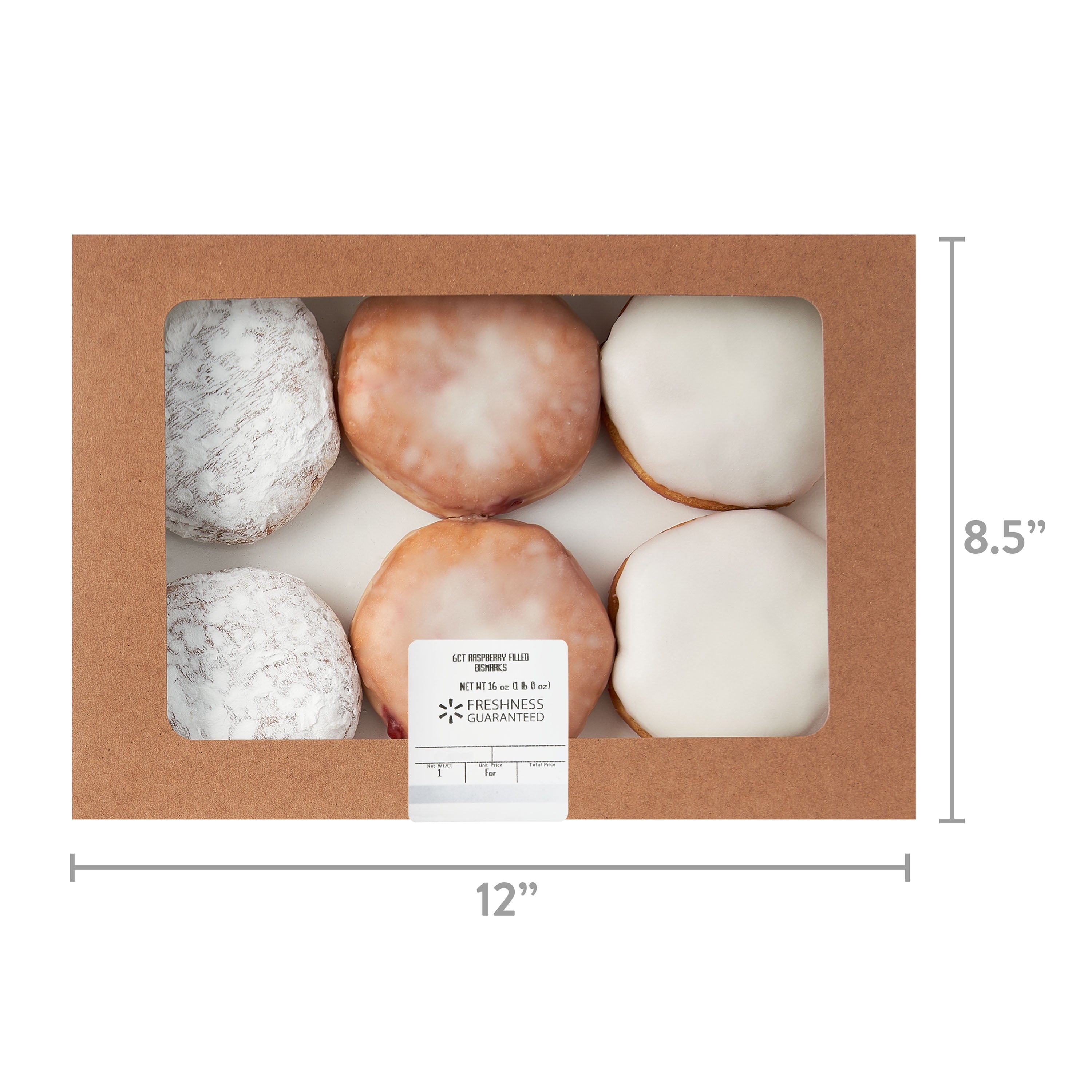 Raspberry Filled Bismark Donuts 16 Oz 6 Count Freshness Guaranteed