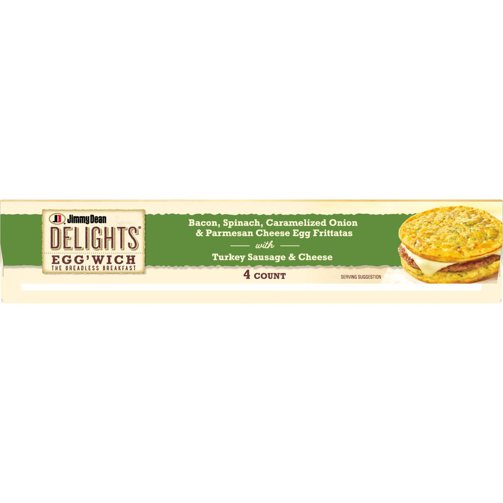 Jimmy Dean Delights Egg'wich Parmesan Egg Frittatas Turkey Sausage Cheese Frozen 4 Count