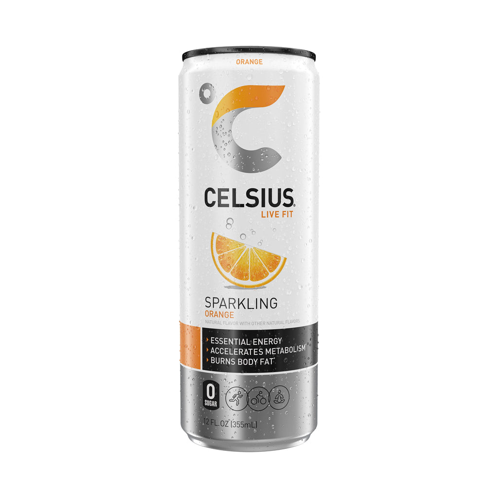 CELSIUS Sparkling Orange Functional Energy Drink 12 fl oz Single Can