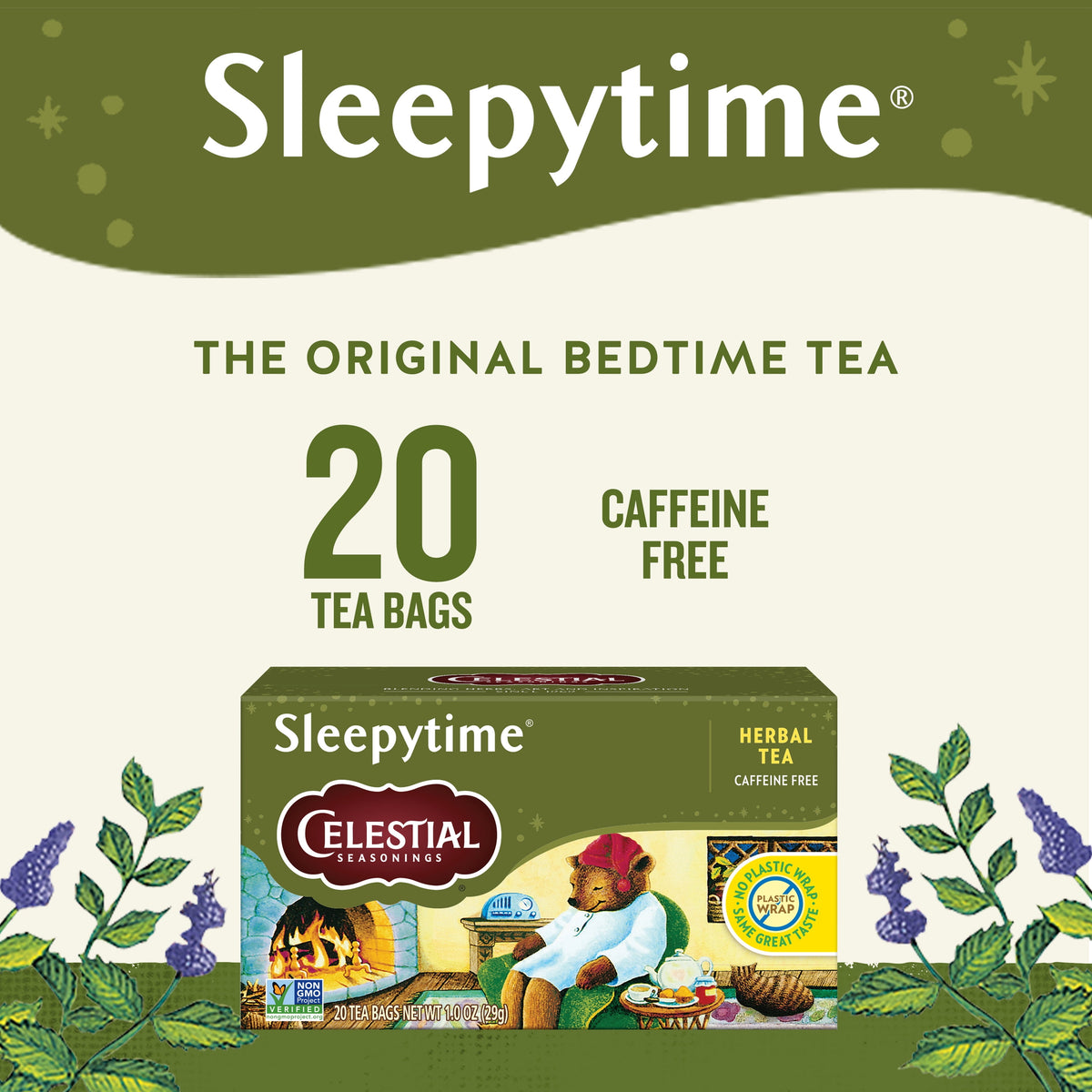 Celestial Seasonings Sleepytime Caffeine-Free Herbal Tea Bags 1 oz 20 Count