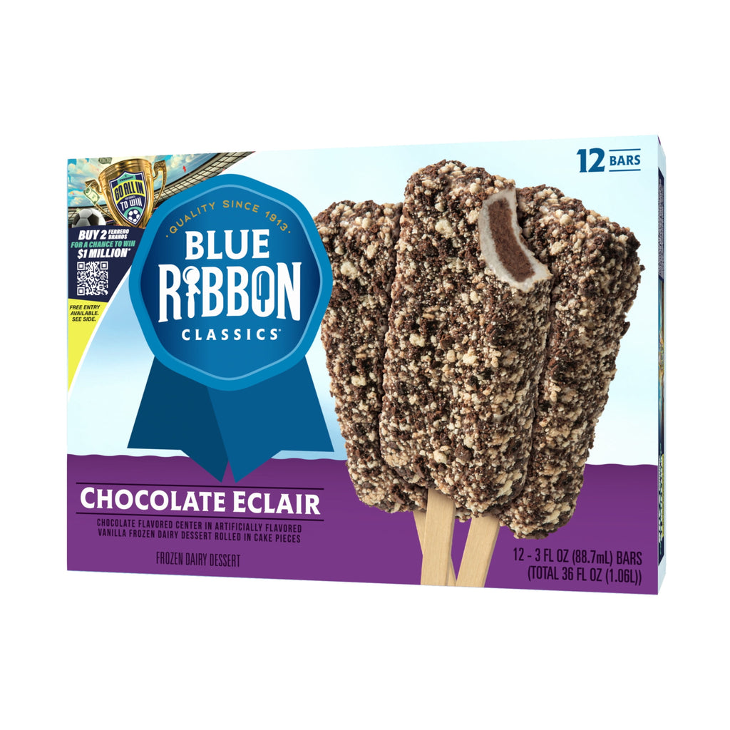 Blue Ribbon Classics Chocolate Eclair Frozen Dessert Bars 12 Count 36 Fl Oz