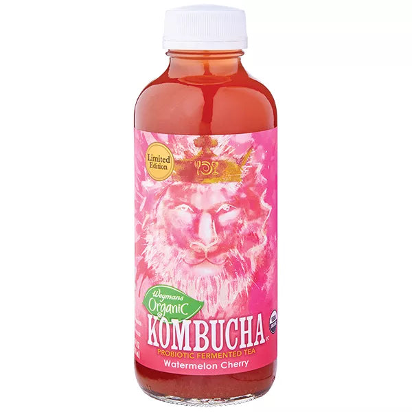 Wegmans Organic Watermelon Cherry Kombucha, Limited Edition
16 fl. oz.