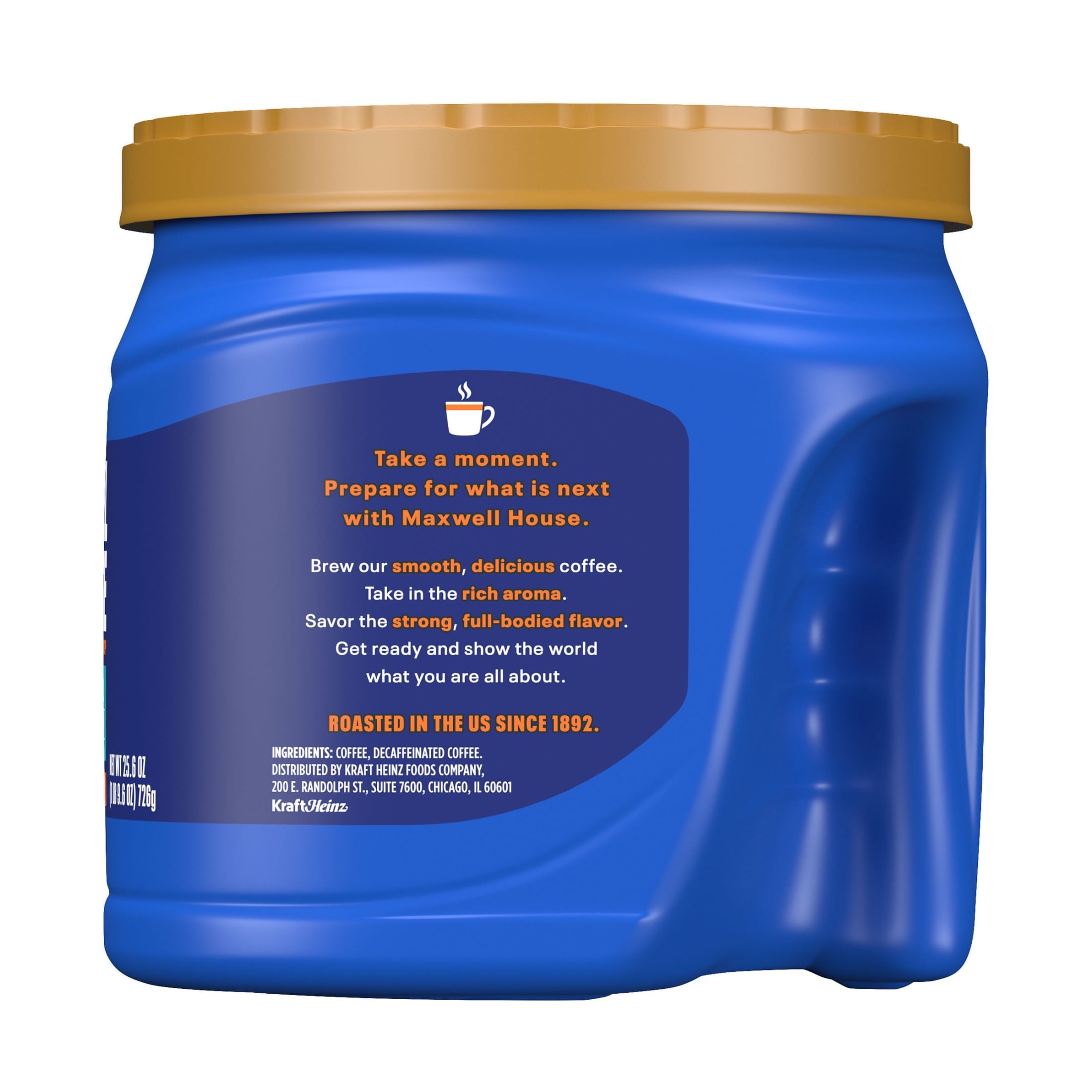 Maxwell House Half Caff Naturally Caffeinated Medium Roast Ground Coffee 25.6 oz Canister