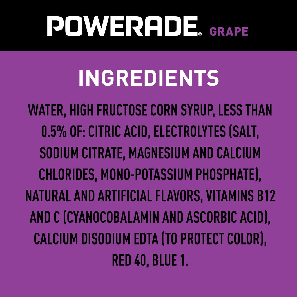 POWERADE Grape Electrolyte Sports Drink 28 fl oz Bottle