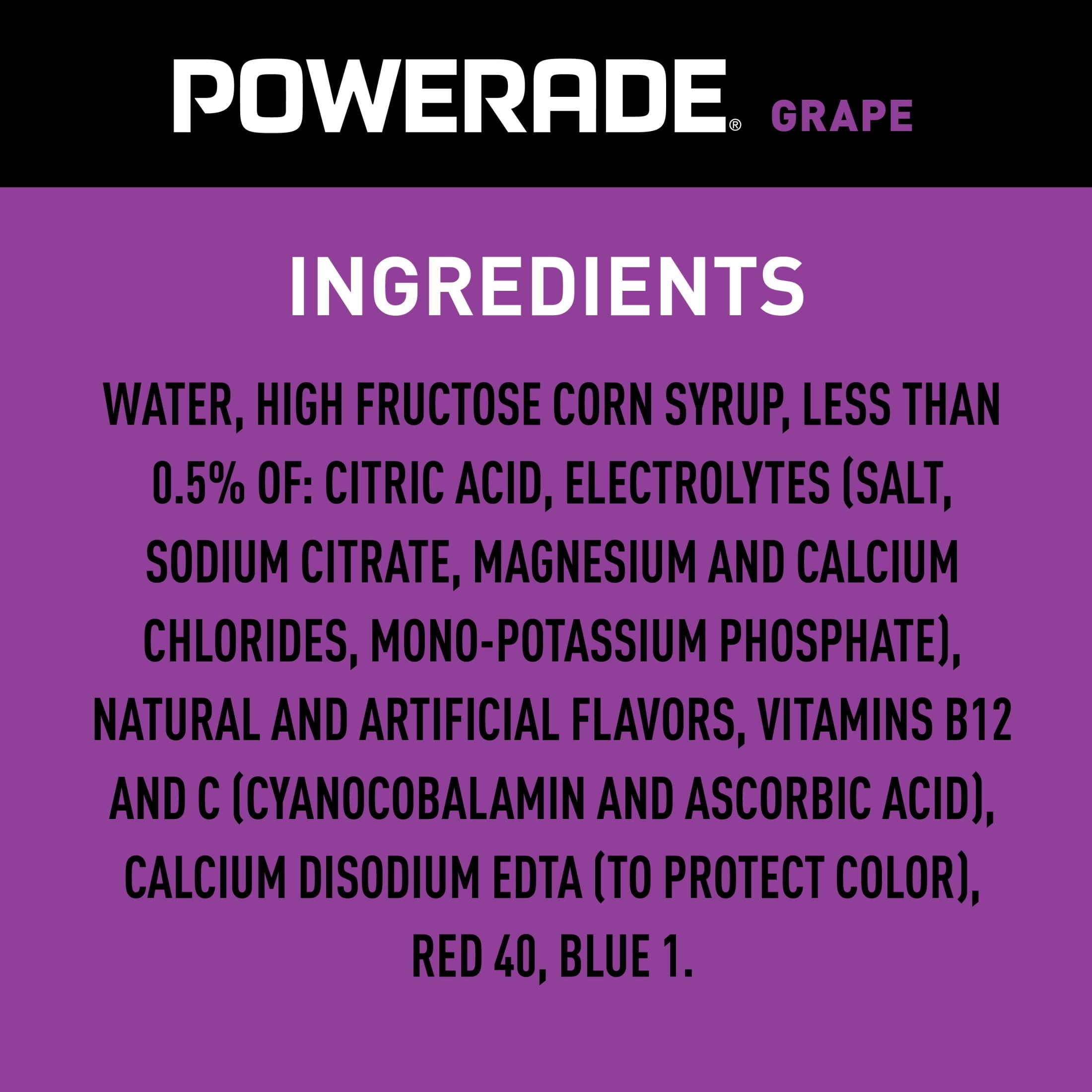 POWERADE Grape Electrolyte Sports Drink 28 fl oz Bottle