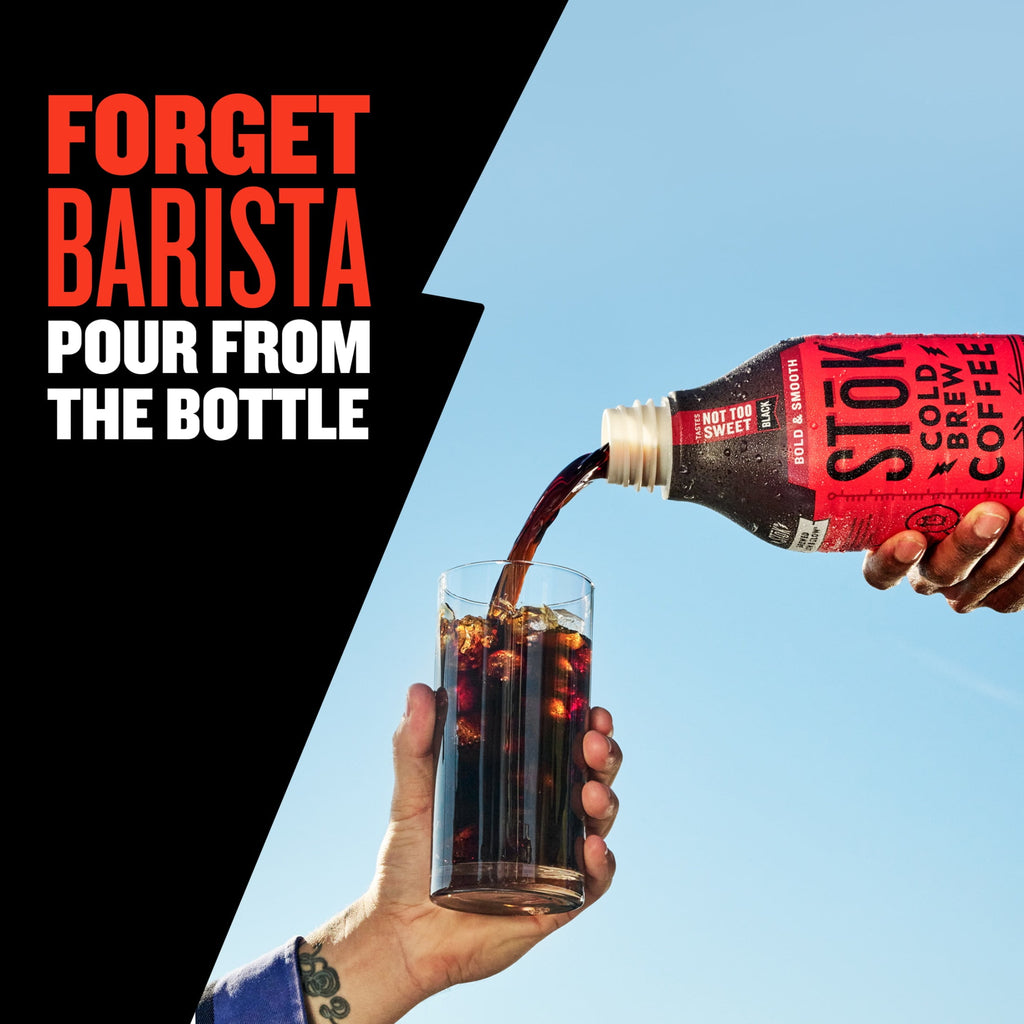 SToK Not Too Sweet Naturally Caffeinated Medium Roast Black Cold Brew Coffee 48 fl oz Bottle
