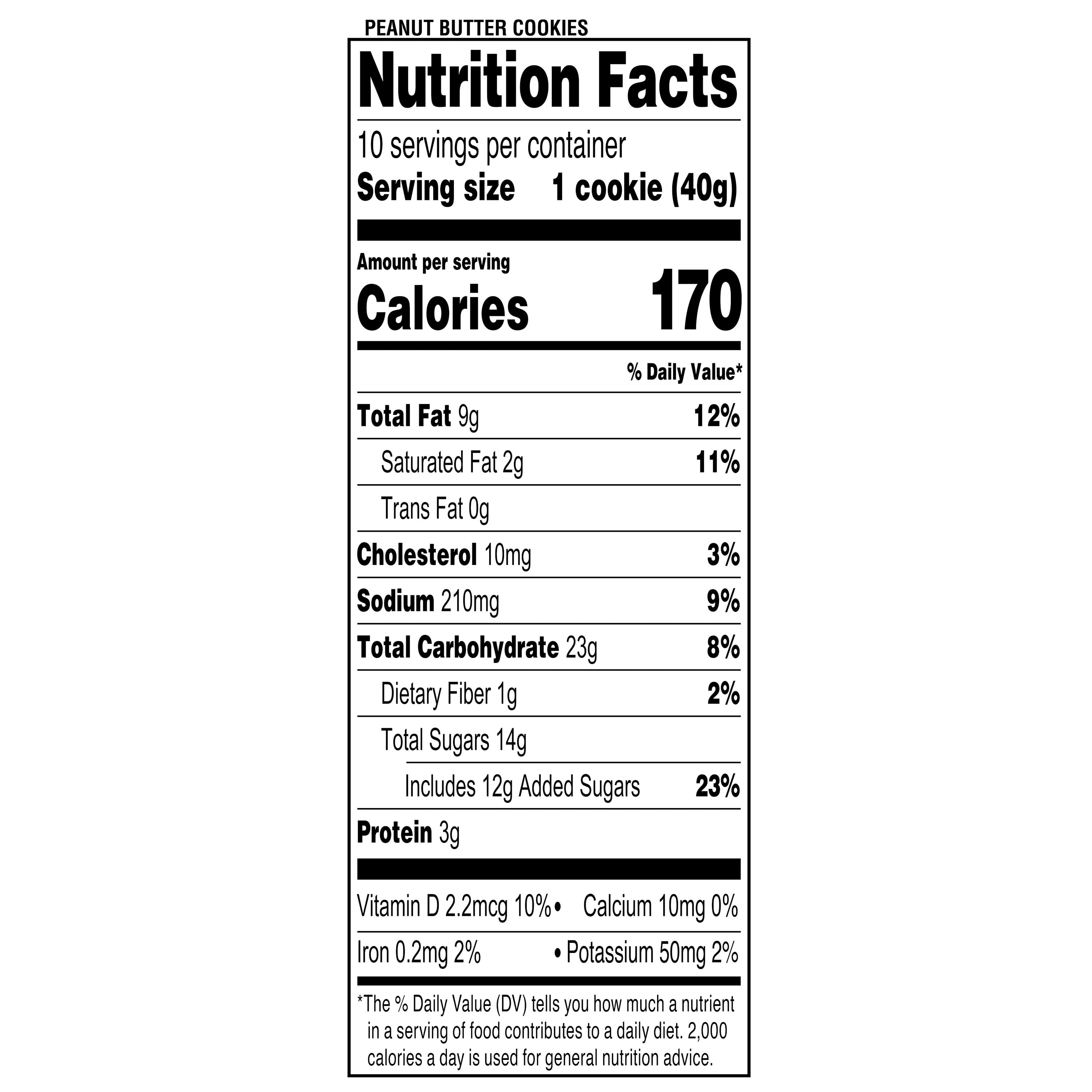 Peanut Butter Cookies 14 Oz 10 Count Freshness Guaranteed
