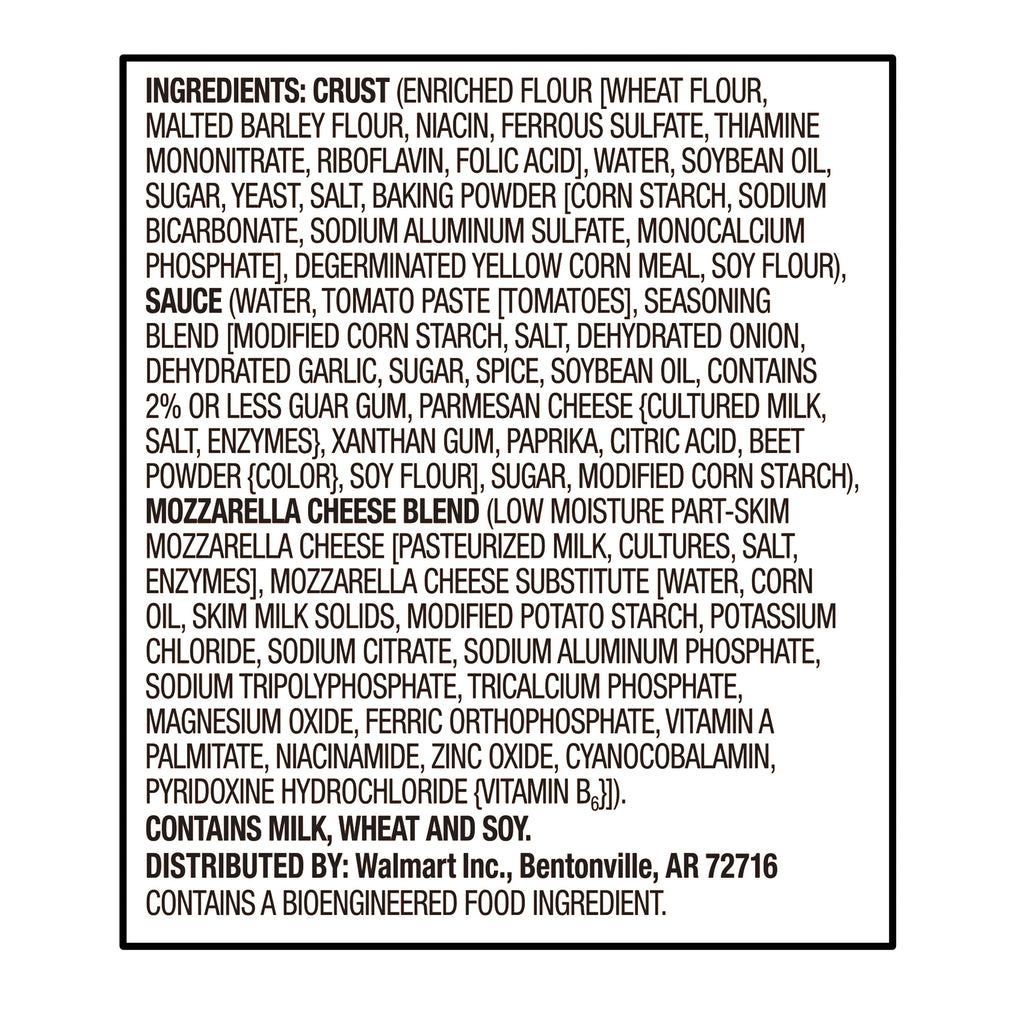Great Value Thin Crust Cheese Pizza 7.2 Oz Frozen