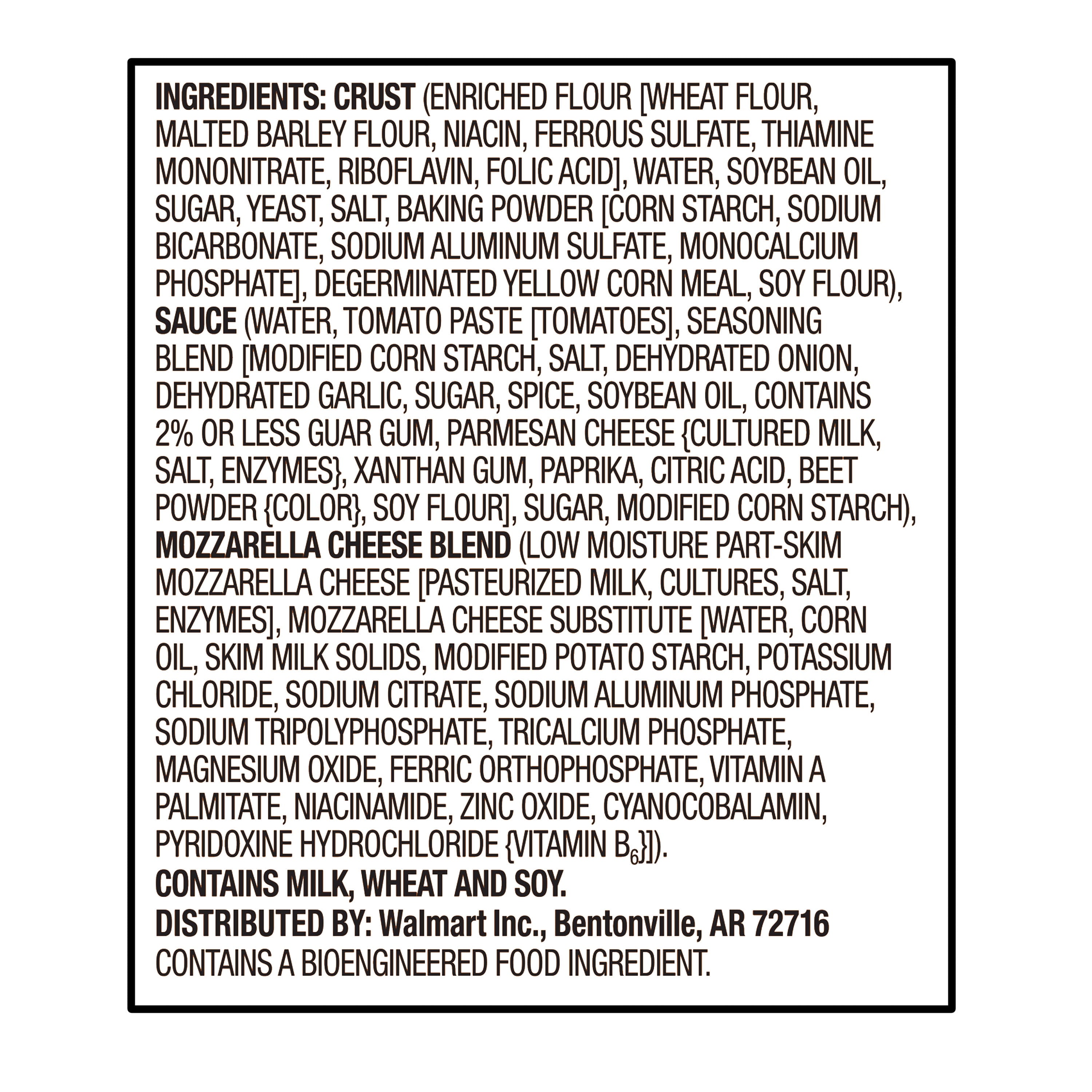 Great Value Thin Crust Cheese Pizza 7.2 Oz Frozen