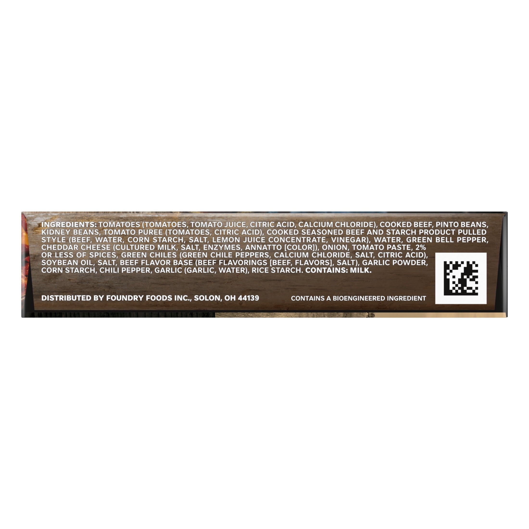 Yellowstone Beef Chili With Beans Frozen Meal 12 Oz