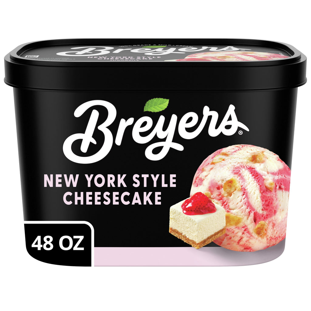 Breyers New York Cheesecake Strawberry Frozen Dessert 48 Oz
