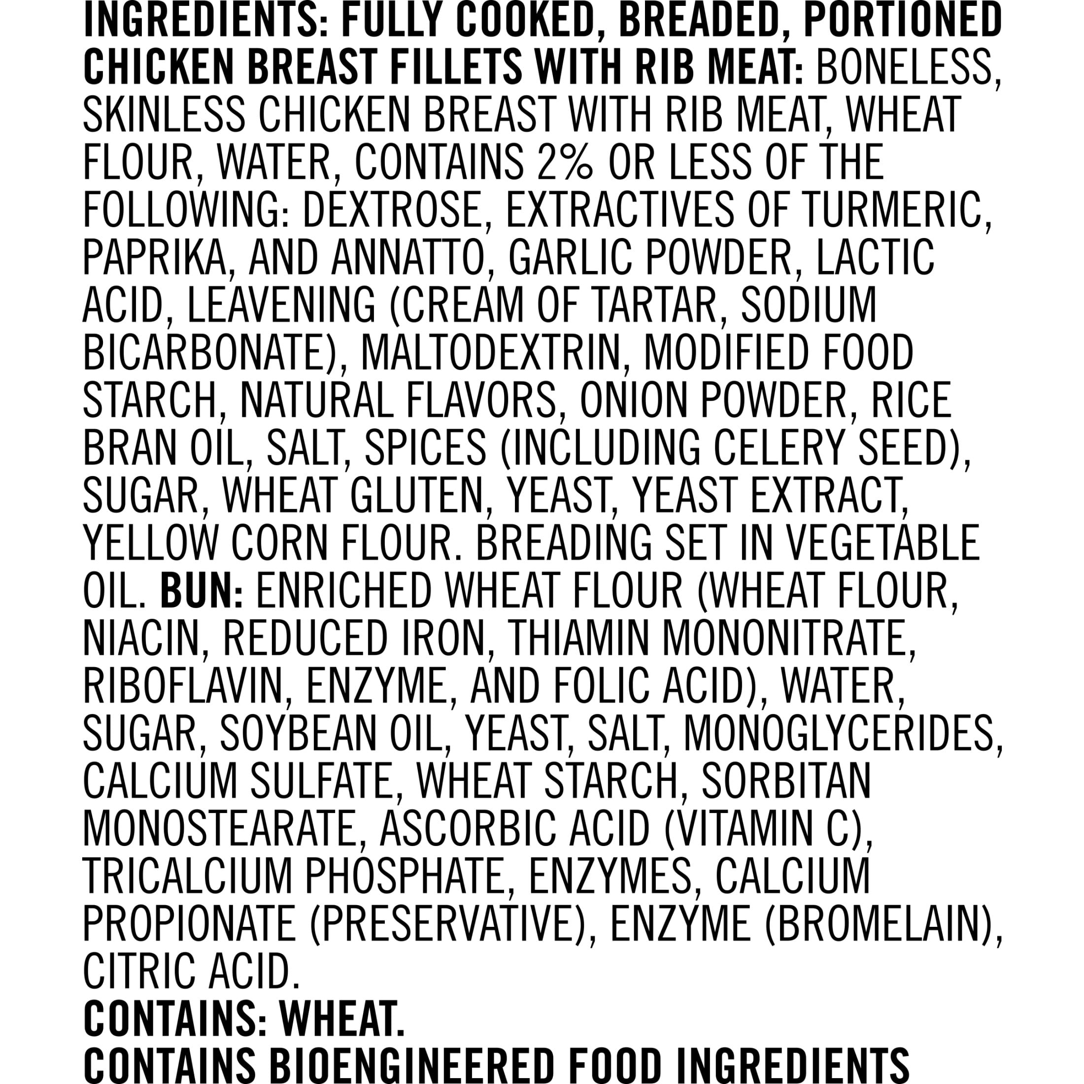 Tyson Original Frozen Chicken Breast Sandwich 24 Oz 4 Count