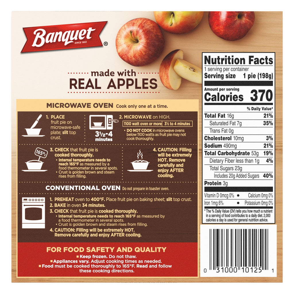 Apple Pie 7 Oz Frozen Dessert Banquet