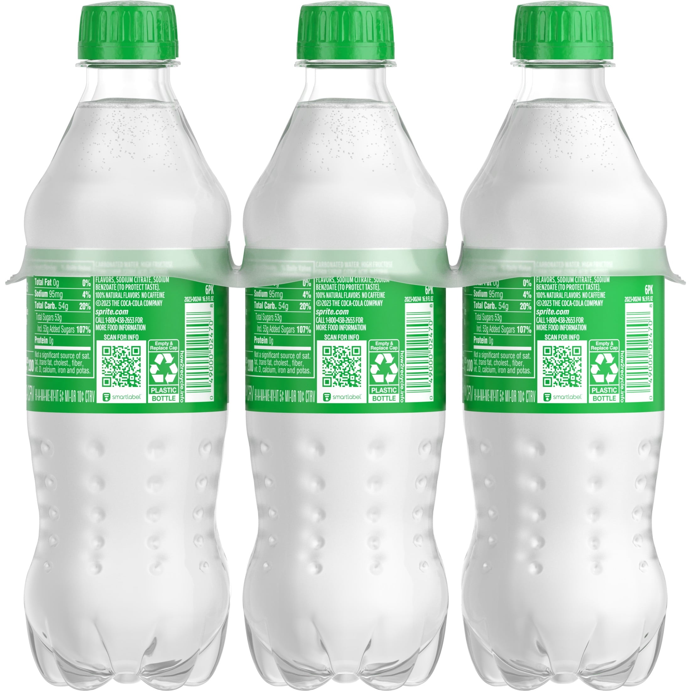 Sprite Lemon-Lime Caffeine Free Soda Pop Bottles 16.9 Fl Oz 6 Pack
