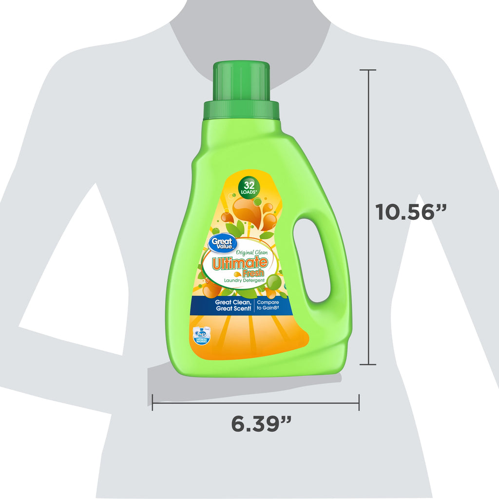 Great Value Ultimate Fresh Liquid Laundry Detergent Original Clean 46 fl oz 32 Loads