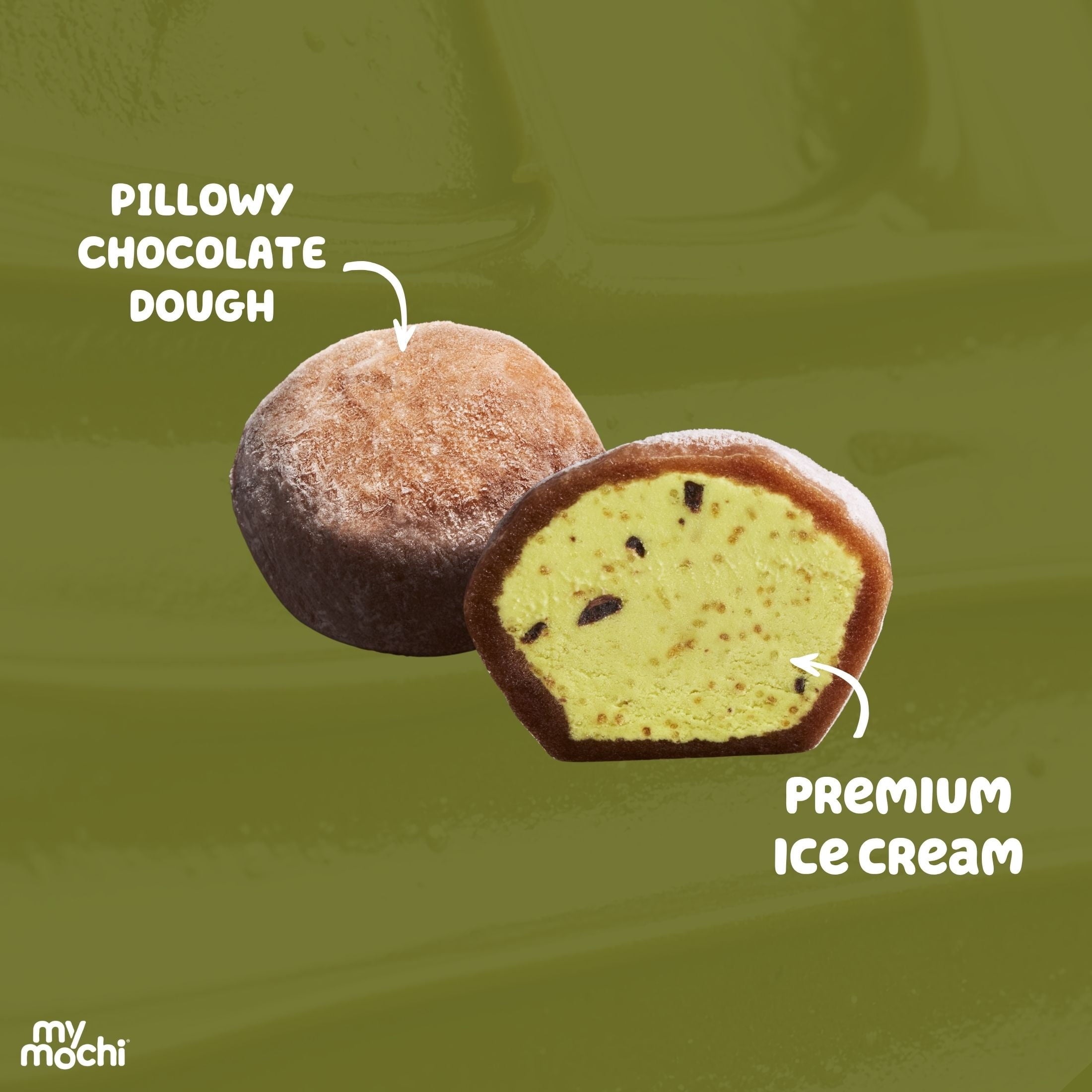 My/Mochi Ice Cream Dubai Chocolate Mochi 6 Count 7.5 Oz Box