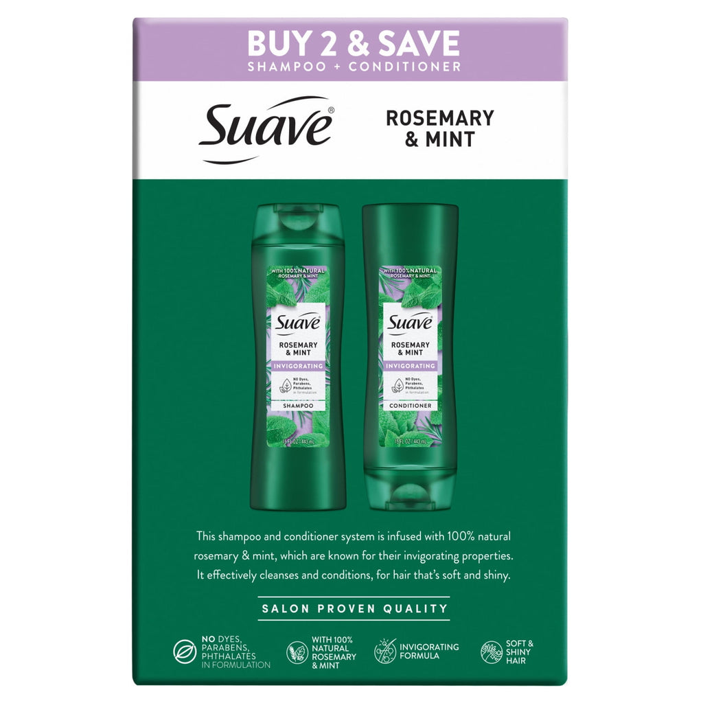 Suave Rosemary & Mint Invigorating Shampoo & Conditioner Set 30 fl oz