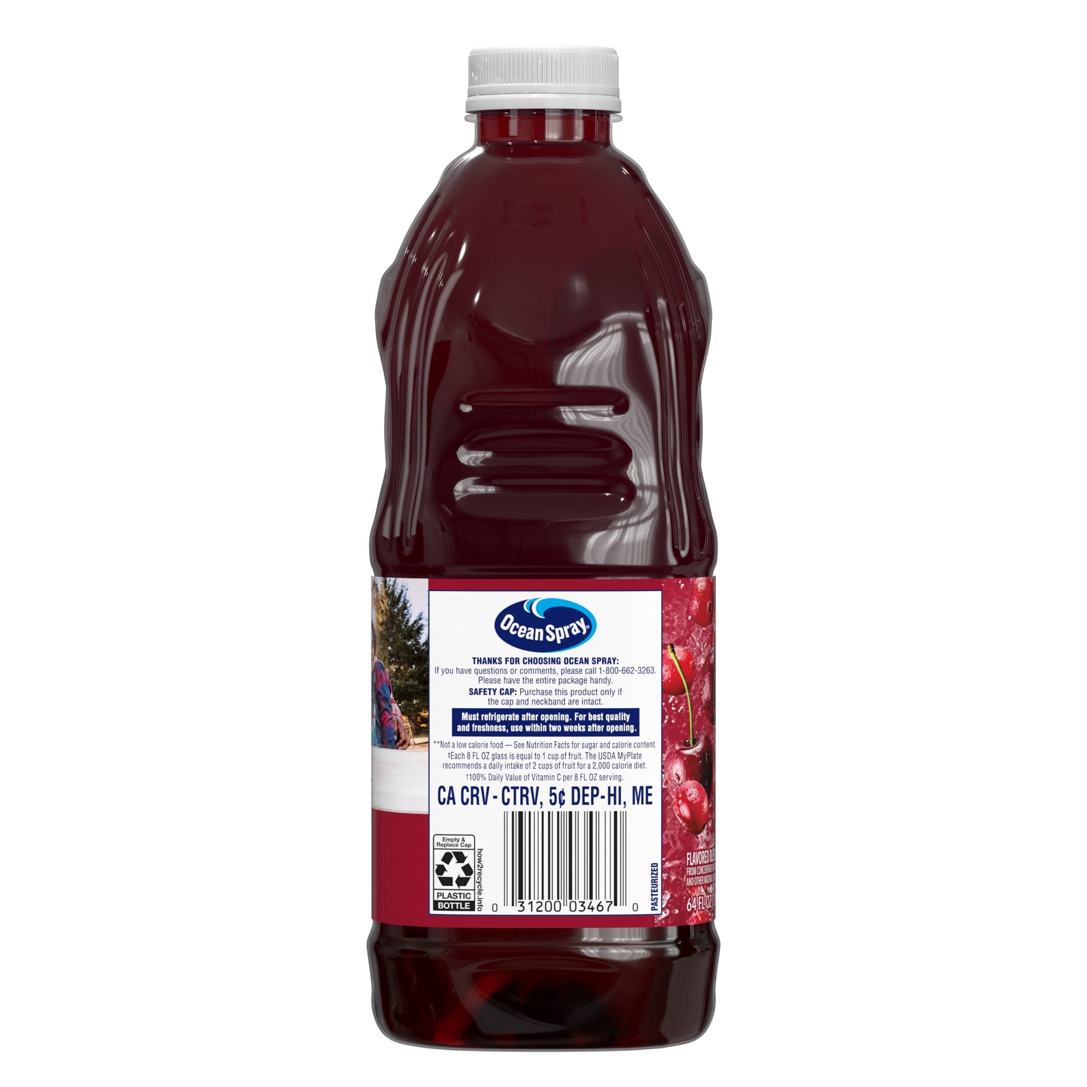Ocean Spray 100% Juice Cranberry Cherry Juice Blend 64 fl oz Bottle