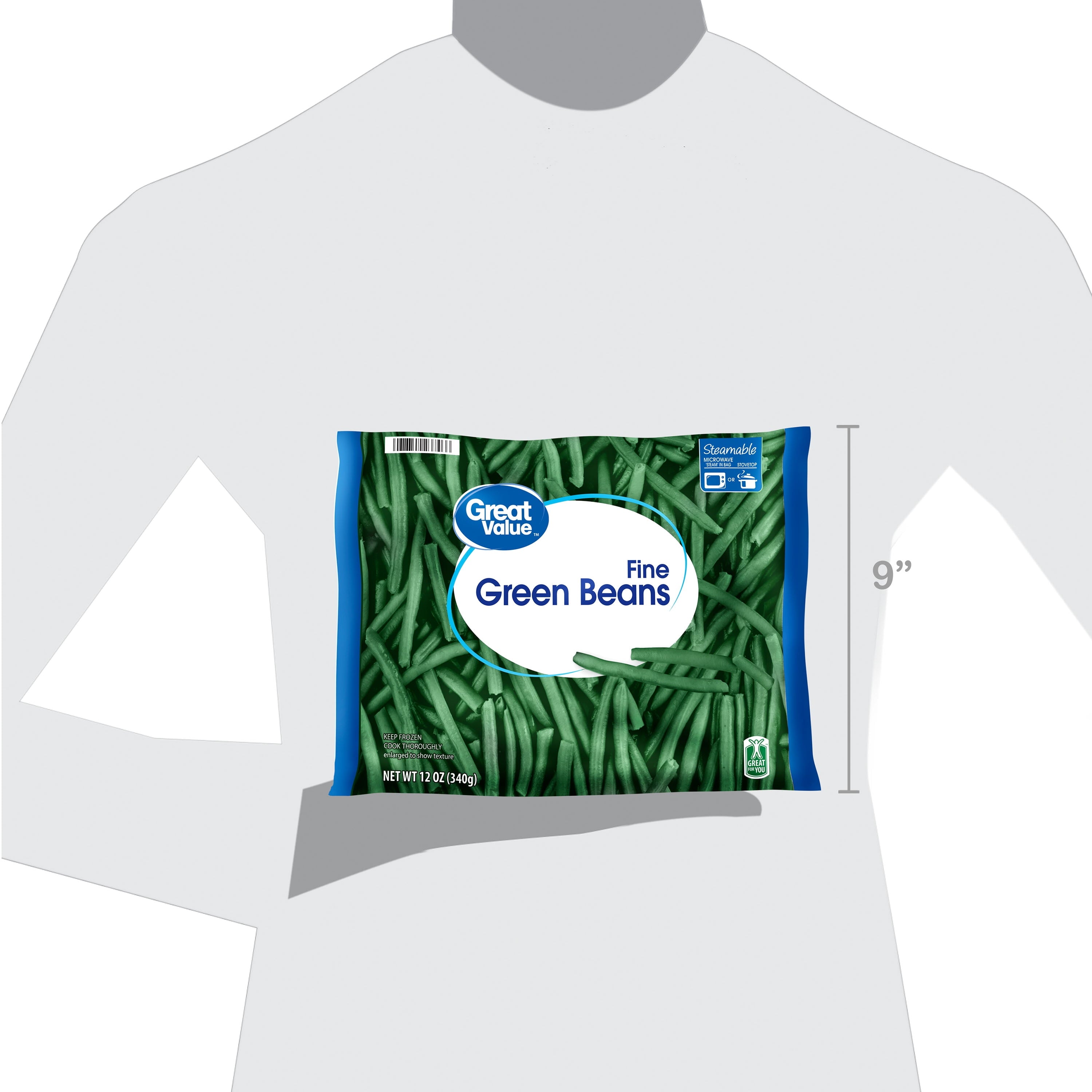 Great Value Fine Green Beans 12 Oz Frozen