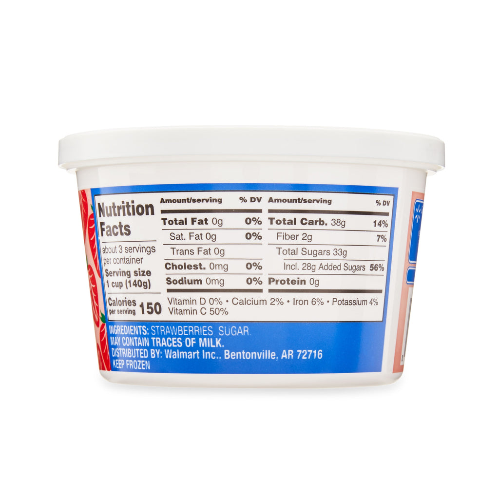Great Value Sliced Strawberries With Sugar Frozen 15.5 Oz