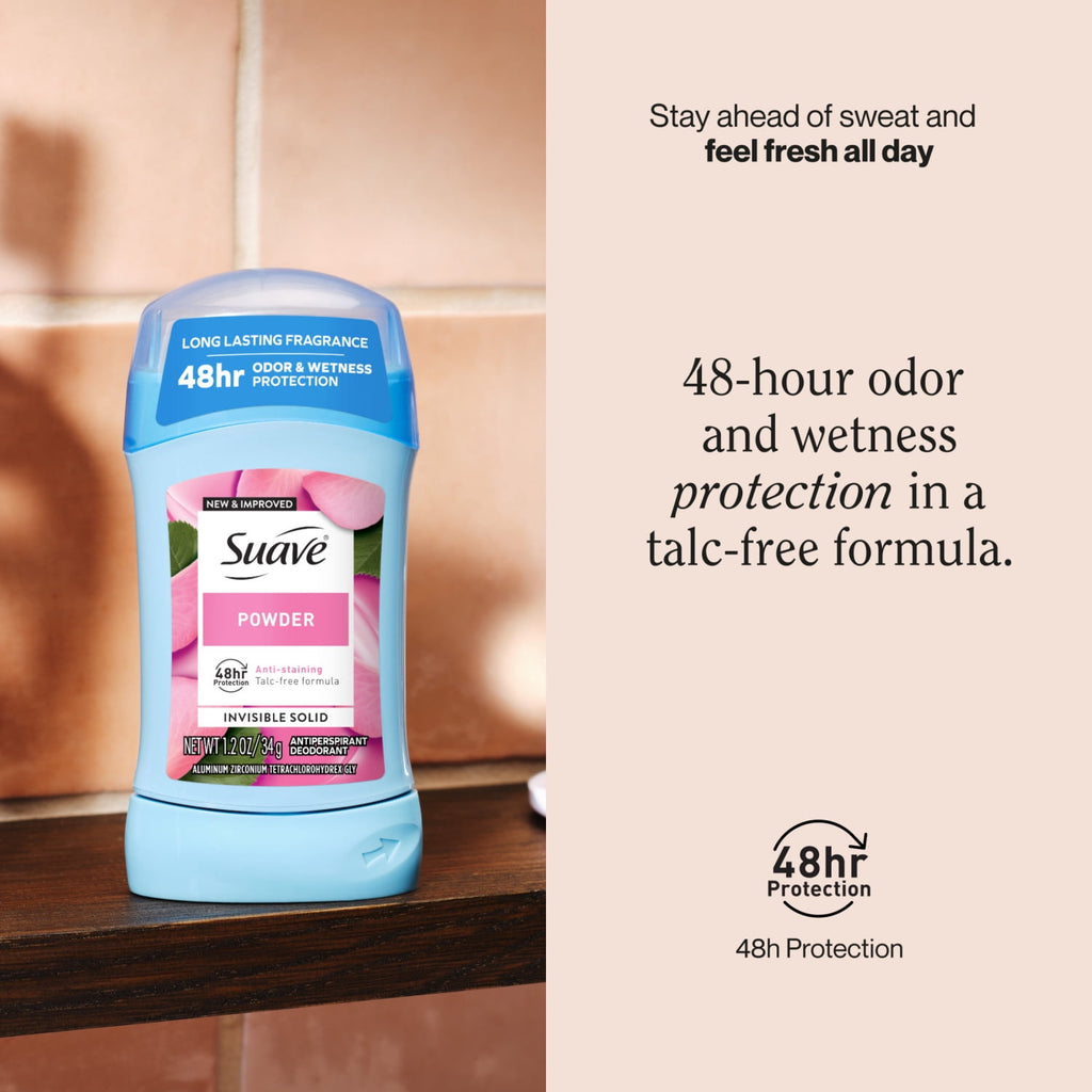 Suave Women Antiperspirant Deodorant Powder 48-Hour Protection 1.2 oz