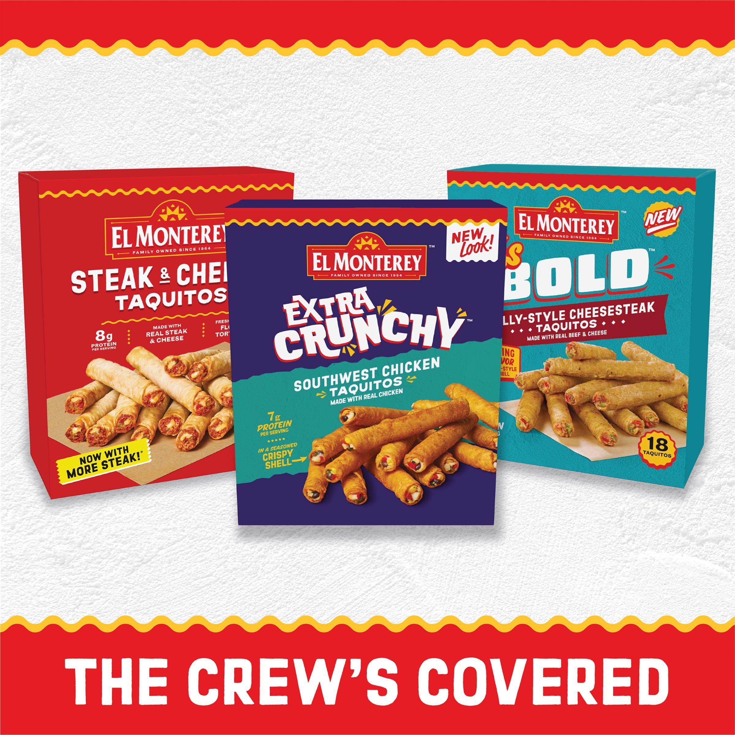El Monterey Chicken & Cheese Flour Taquitos Frozen 20 Oz 20 Count