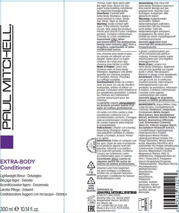 Paul Mitchell Extra-Body Conditioner Volumizing Formula for Fine Hair 10.14 fl oz