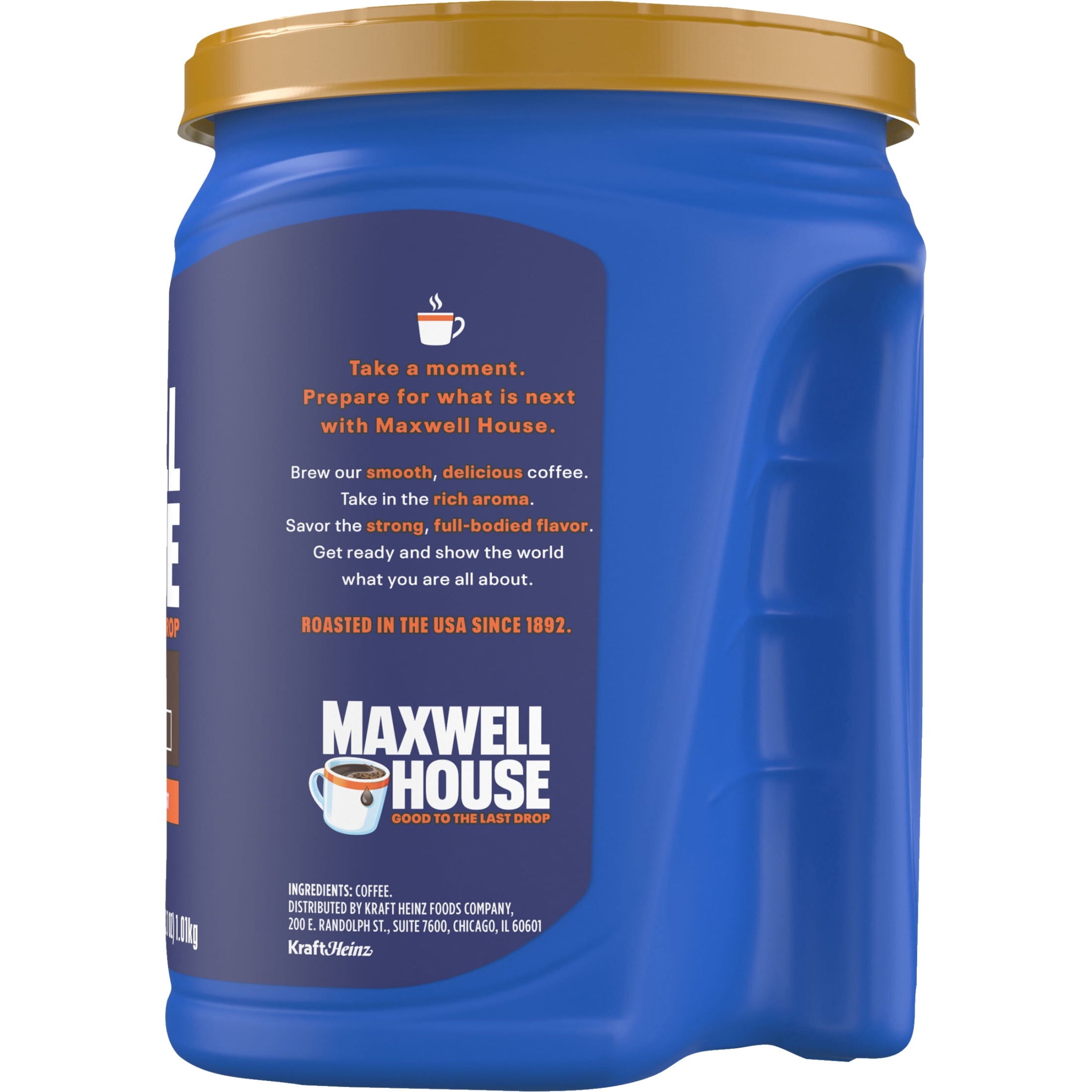 Maxwell House 100% Colombian Naturally Caffeinated Medium Roast Ground Coffee 35.7 oz Canister