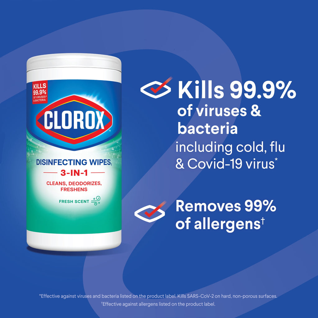Clorox Disinfecting Wipes Bleach Free Fresh Scent 75 Count