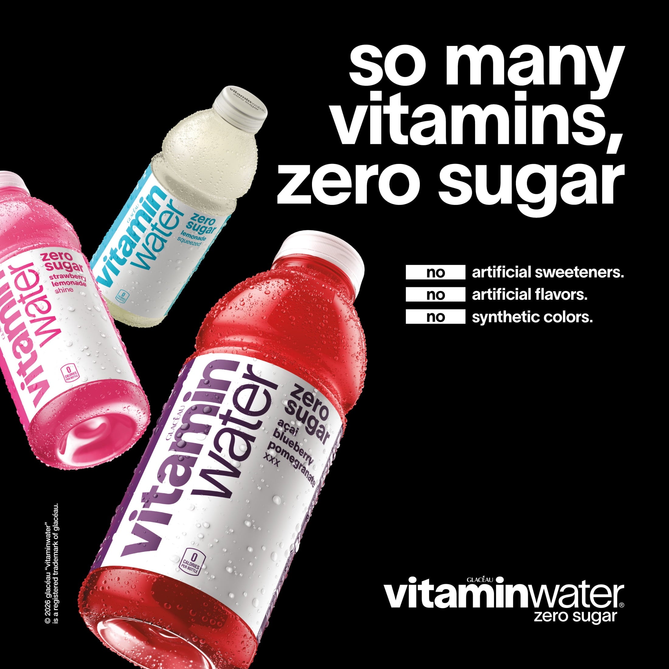 vitaminwater Zero Sugar Squeezed Lemonade Flavored Water Beverage 16.9 fl oz Bottles 6 Pack