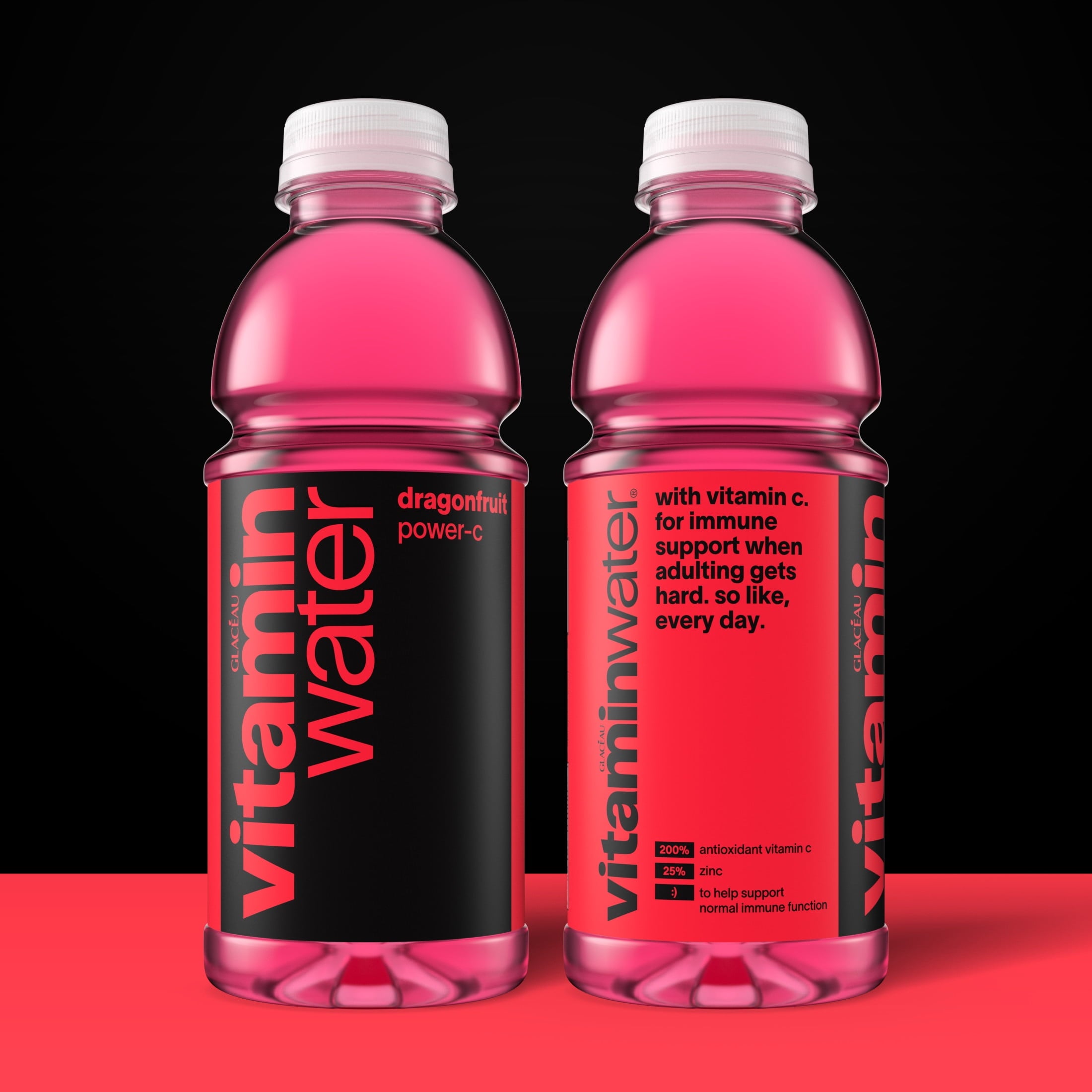 Vitaminwater Power-C Dragonfruit Flavored Water Beverage 20 fl oz Single Bottle
