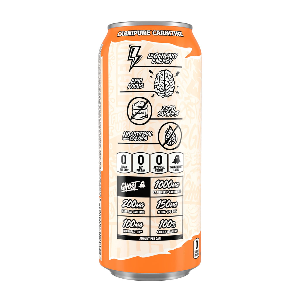 GHOST Energy Orange Cream Zero Sugar Energy Drink 16 fl oz Single Can