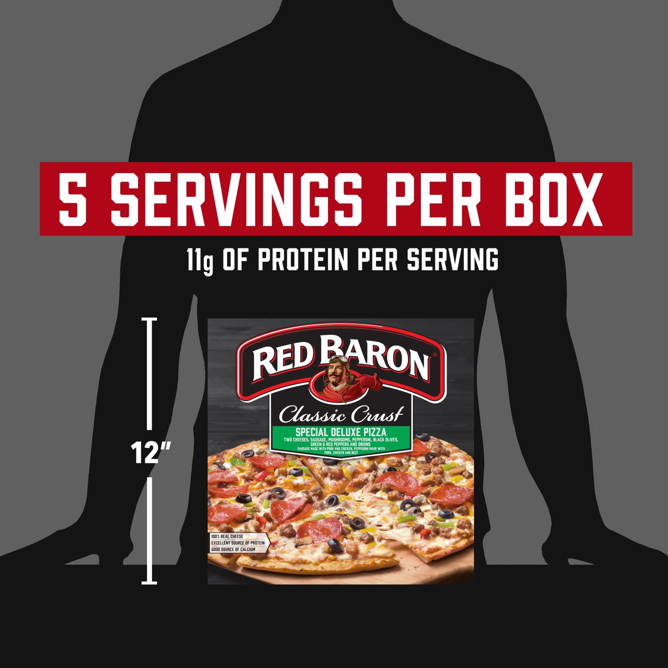 Red Baron Special Deluxe Classic Crust Frozen Pizza 22.94 Oz