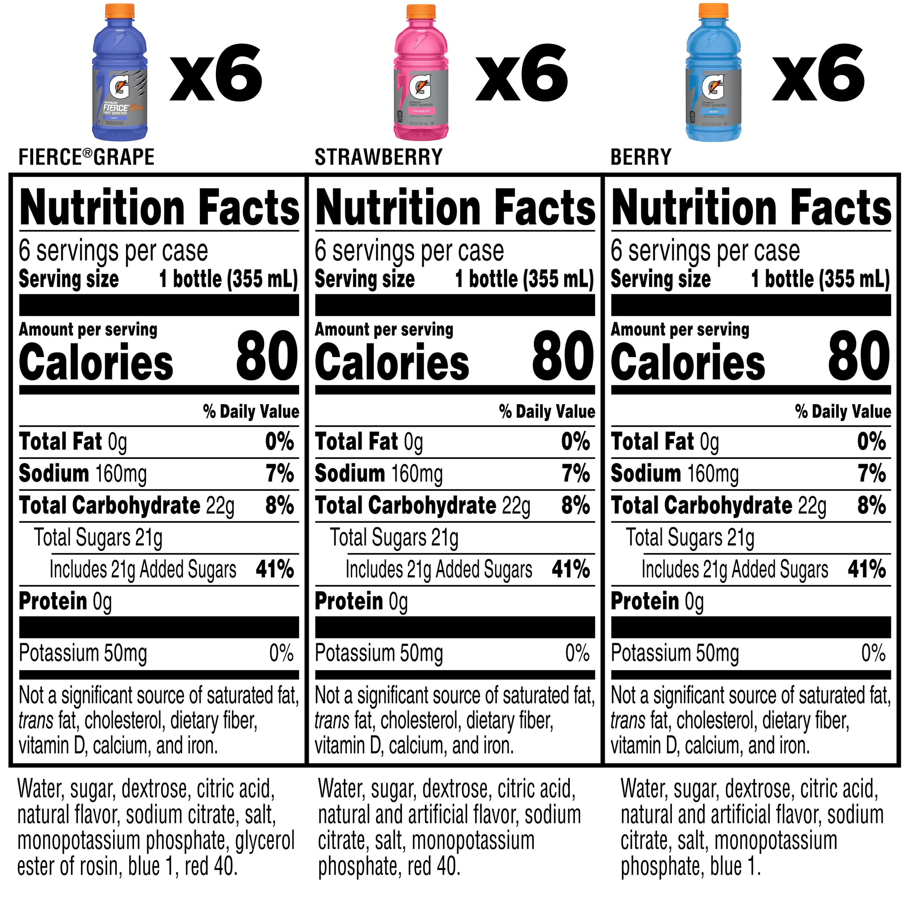 Gatorade Thirst Quencher Grape Strawberry Berry Sports Drink 12 fl oz 18 Count Bottles