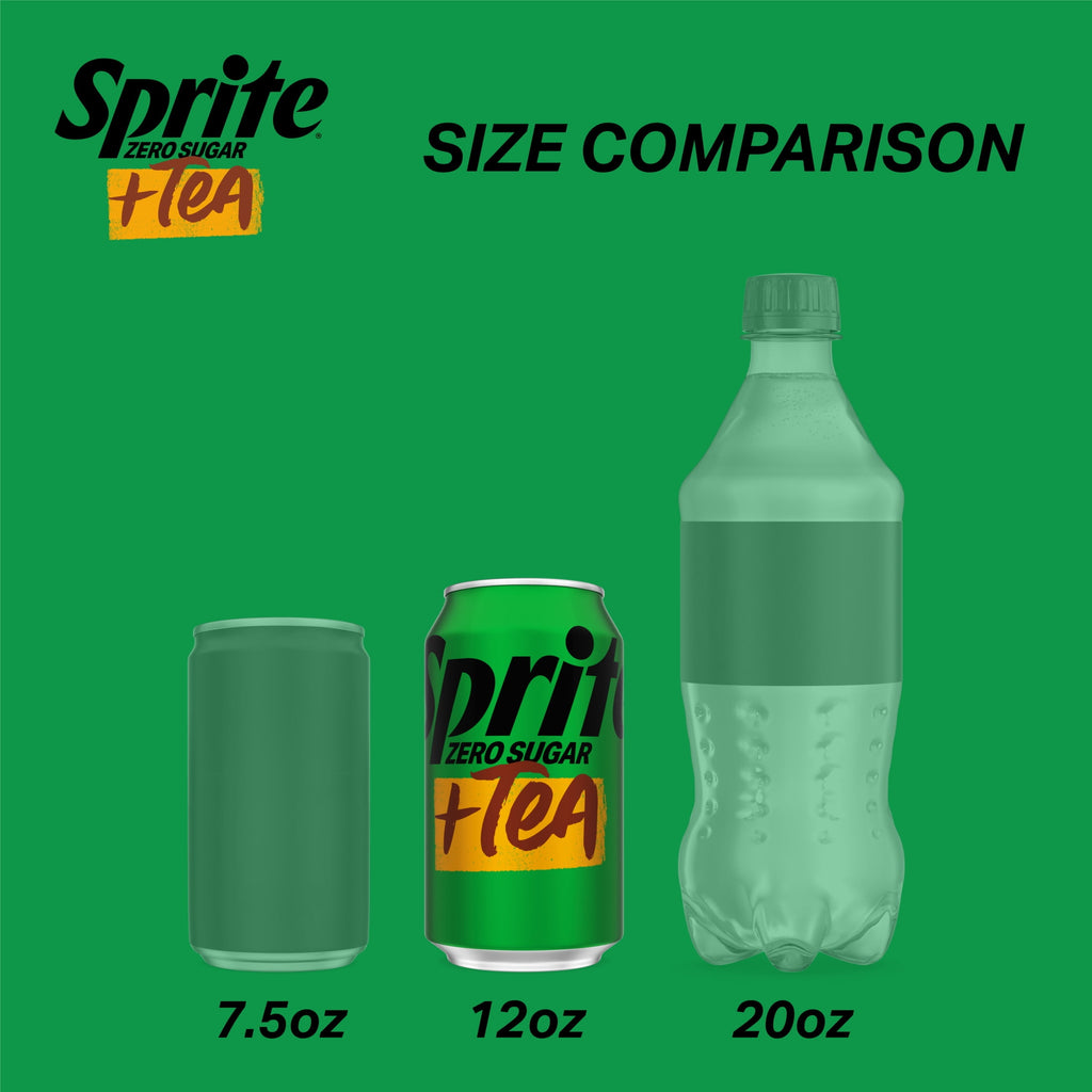 Sprite + Tea Lemon-Lime and Tea Flavored Soda 12 Fl Oz 12 Pack