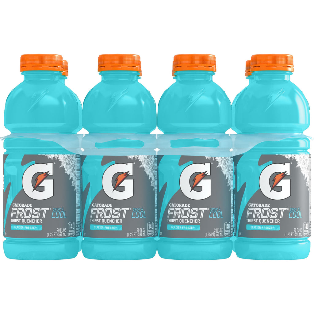 Gatorade Frost Thirst Quencher Glacier Freeze Sports Drink 20 fl oz 8 Count Bottles
