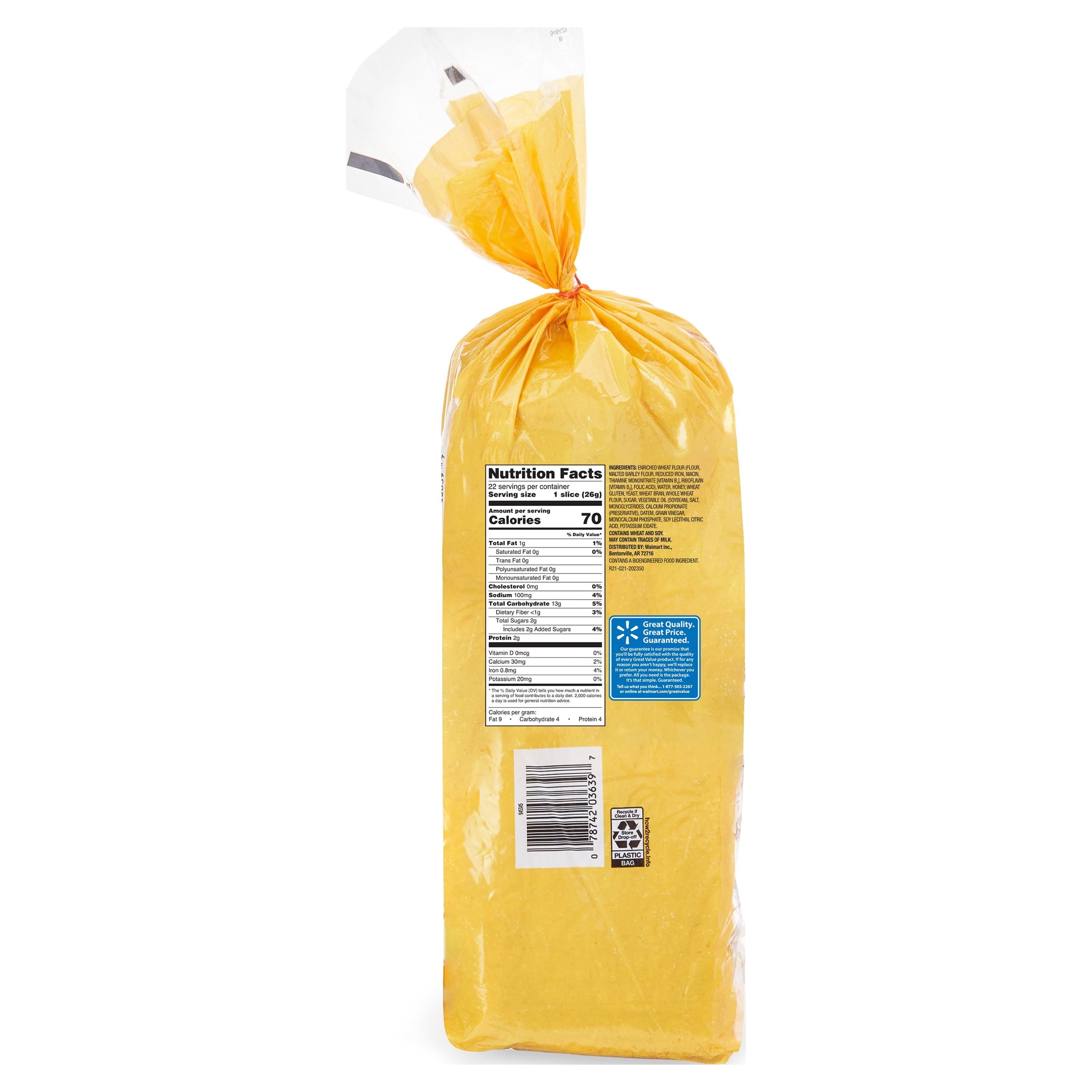 Honey Wheat Bread 20 Oz