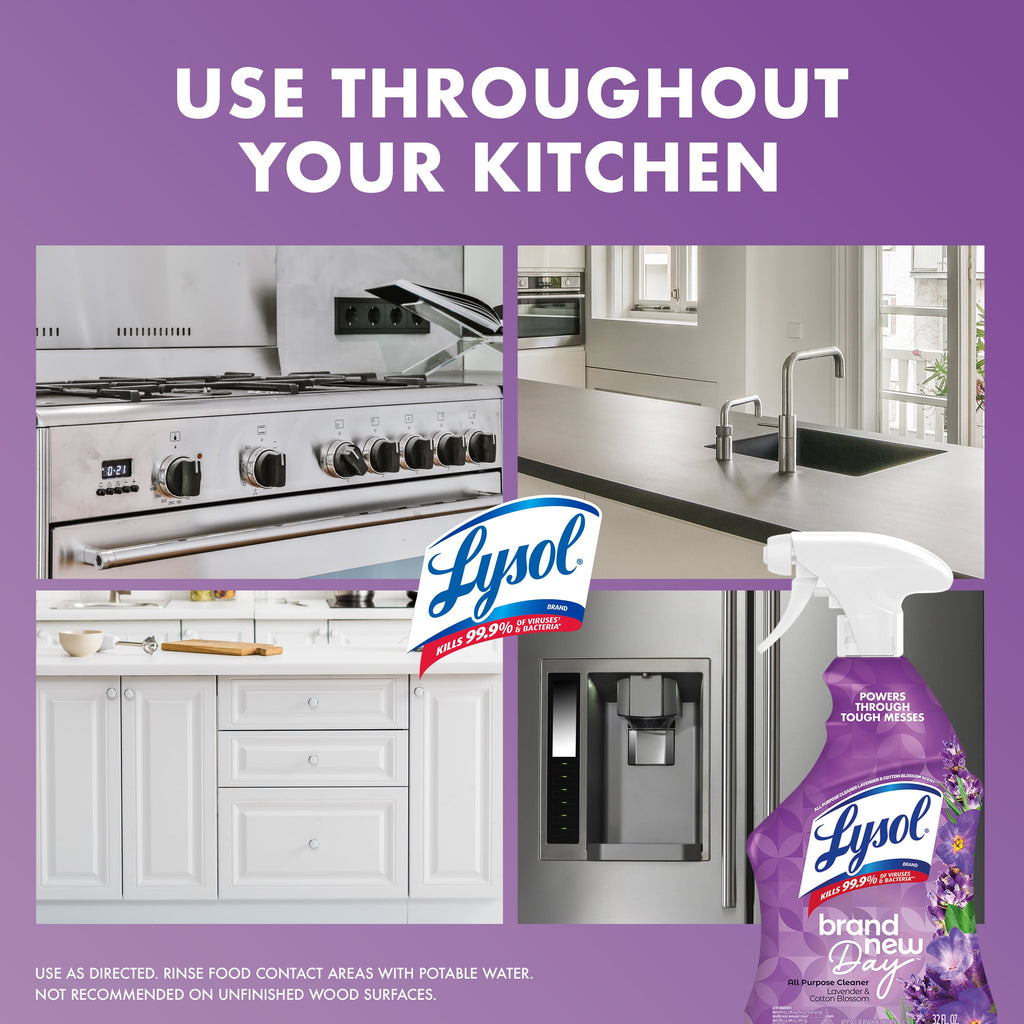Lysol All-Purpose Cleaner Sanitizing Disinfecting Spray Lavender & Cotton Blossom 32 fl oz
