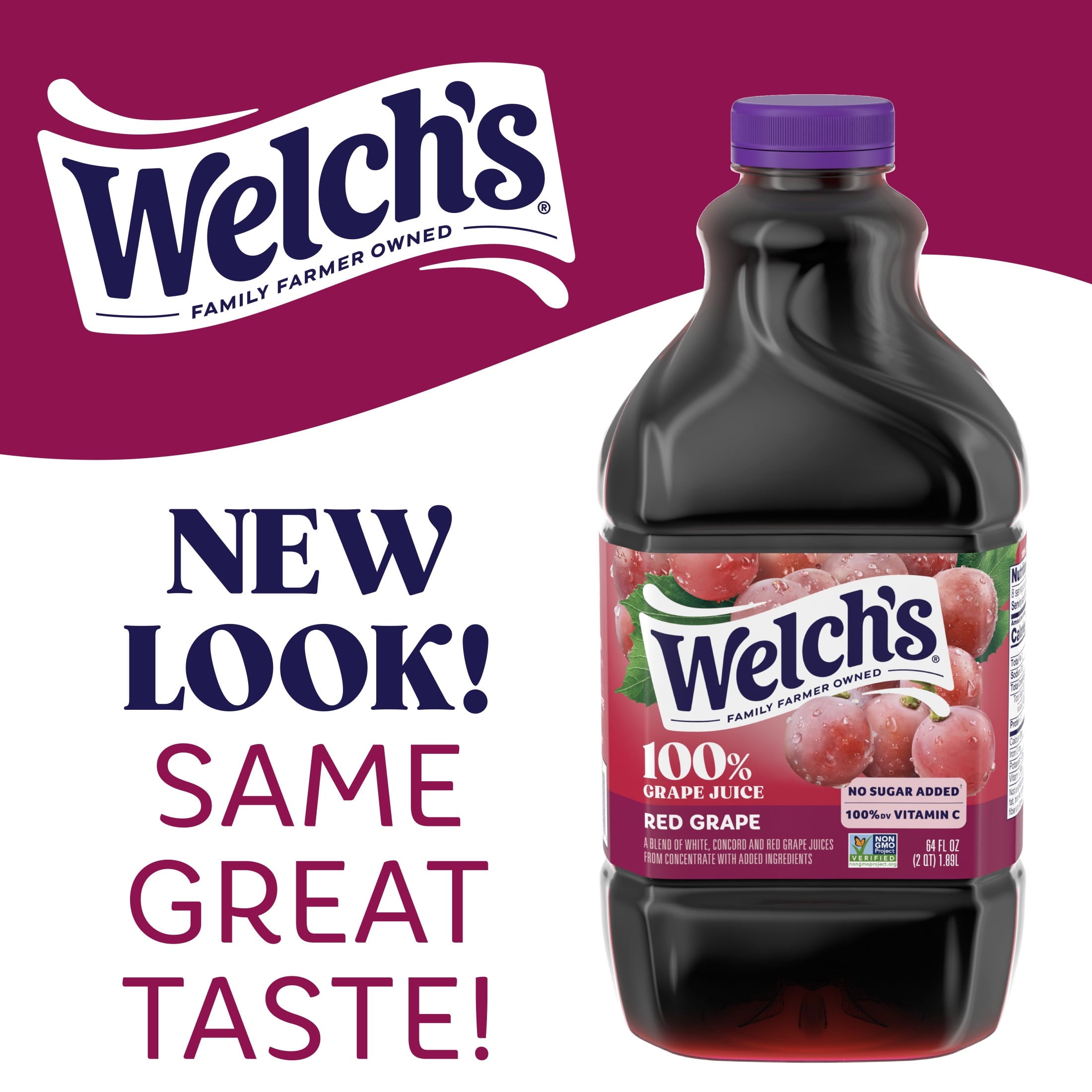 Welch's 100% Juice Red Grape 64 fl oz Bottle